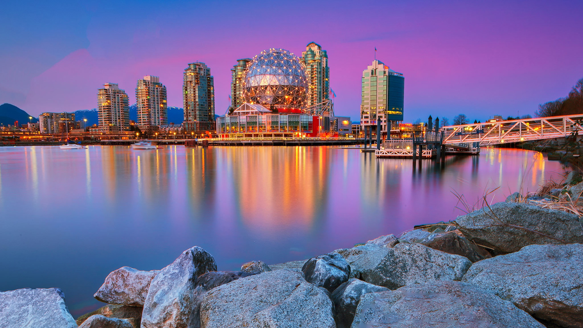 Vancouver Bay Canada HD City Wallpaper