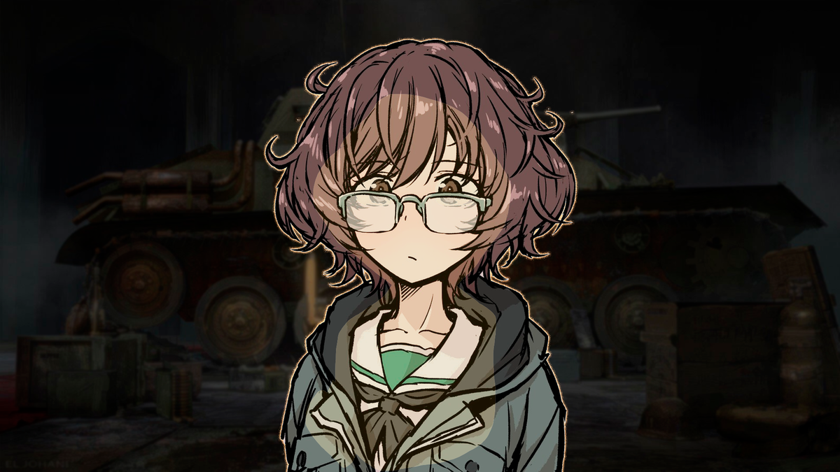 Anime girls und panzer akiyama yukari blurred messy hair Playmat Game Mat Desk