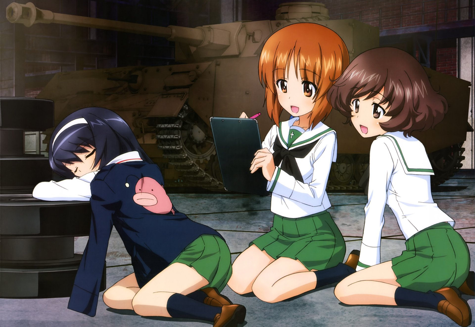 Girls und Panzer: Mako, Yukari & Miho in Stunning 4K Ultra HD Wallpaper