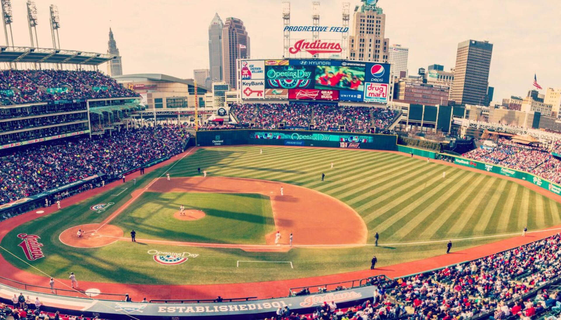 Download Cleveland Indians In Progressive Field Wallpaper