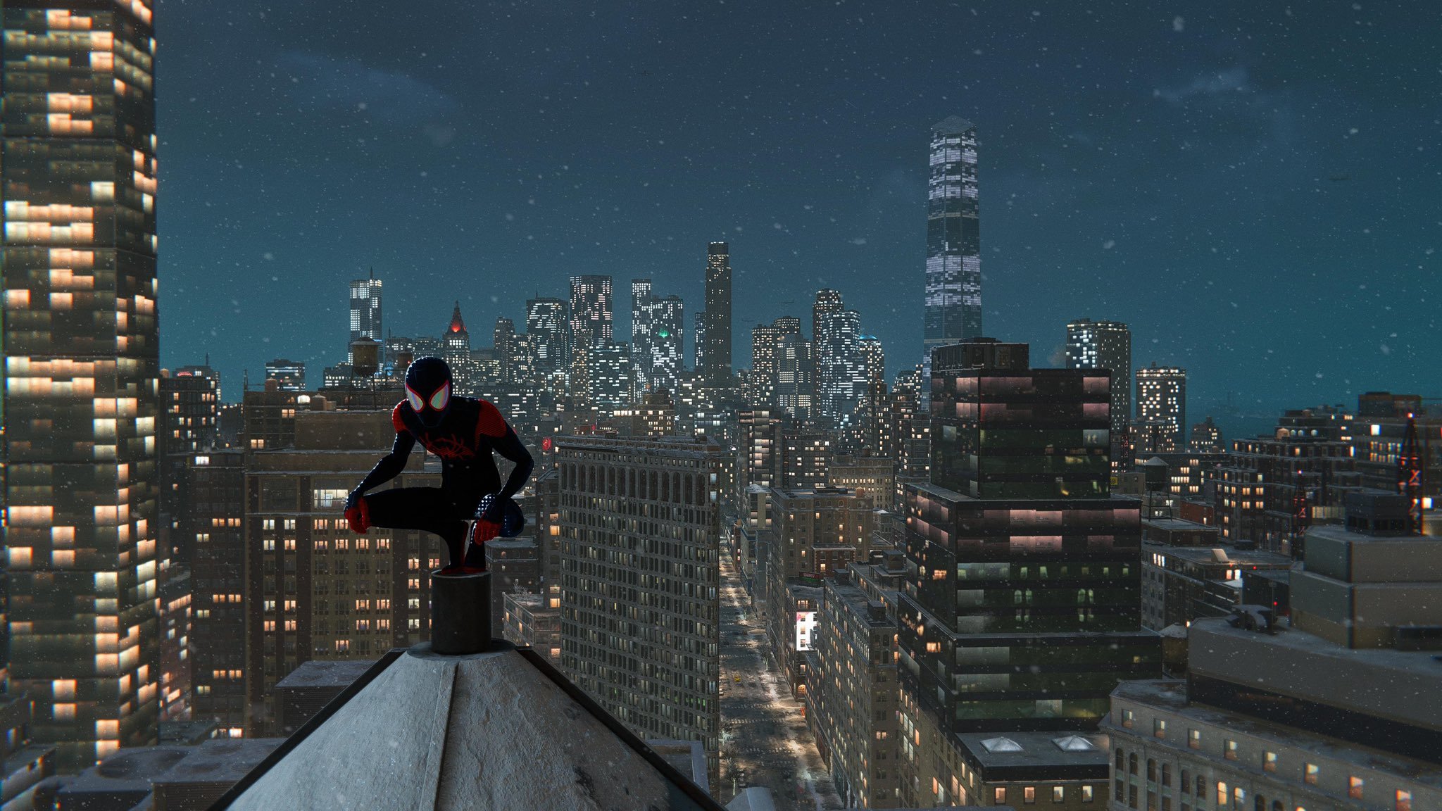 Download City New York Spider Man Miles Morales Marvel's Spider Man: Miles Morales Video Game HD Wallpaper