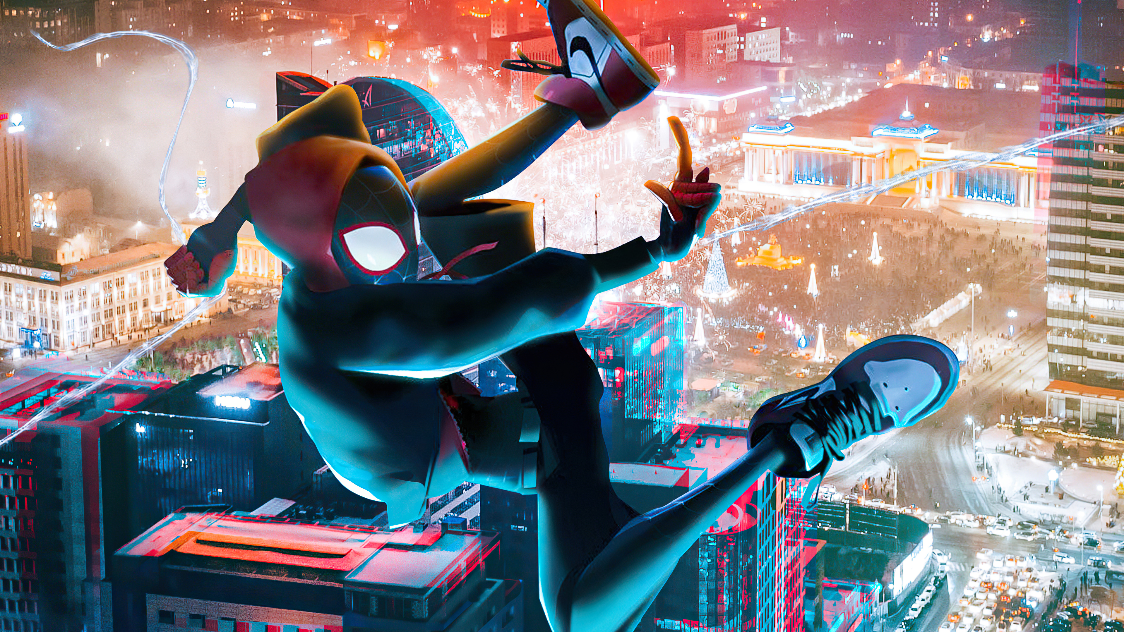 Miles Morales Outside City 4k Wallpaper, HD Superheroes Wallpaper, 4k Wallpaper, Image, Background, Photos and Picture