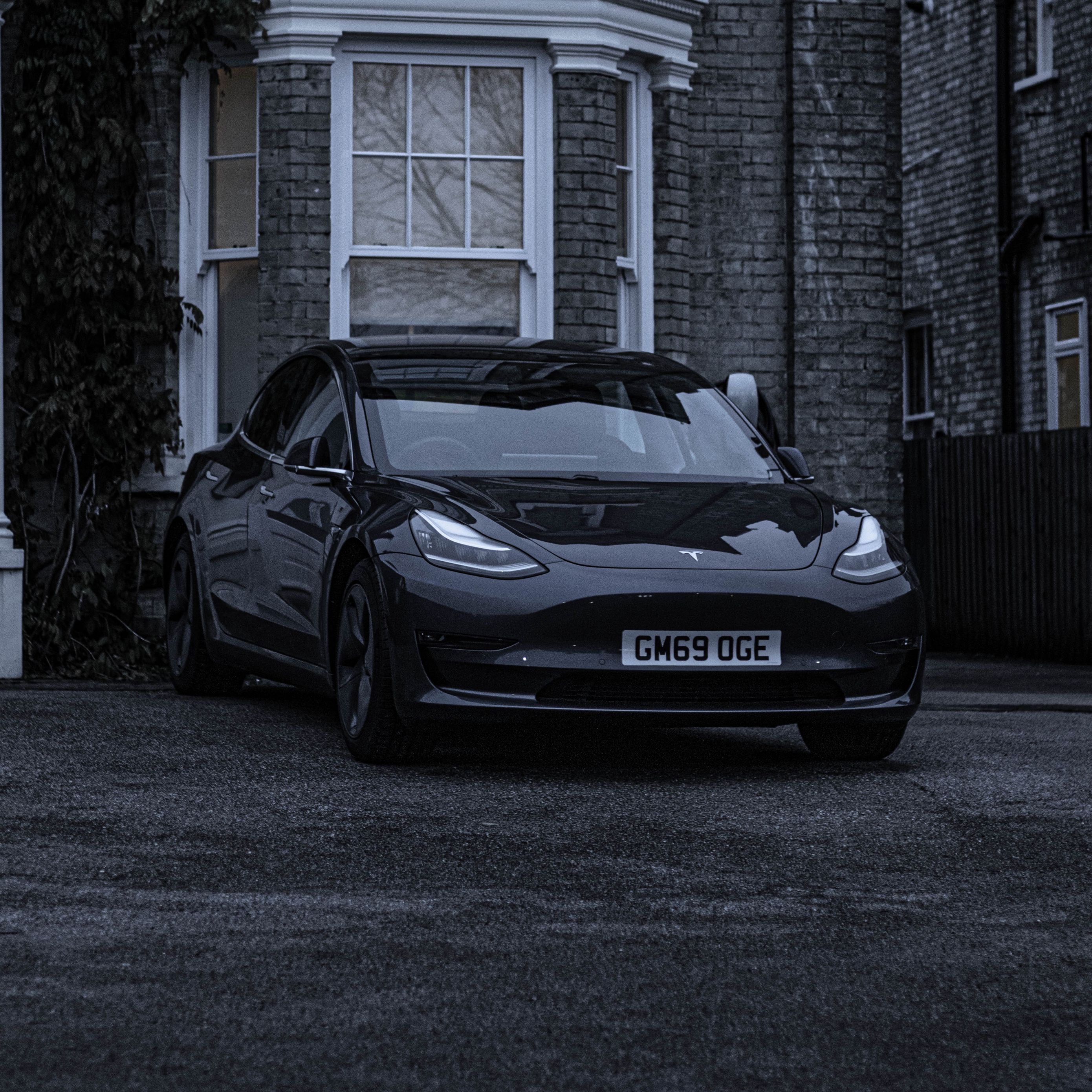 Download wallpaper 2780x2780 tesla, car, black, front view ipad air, ipad air 2, ipad 3, ipad 4, ipad mini 2, ipad mini 3, ipad mini 4, ipad pro 9.7 for parallax HD background