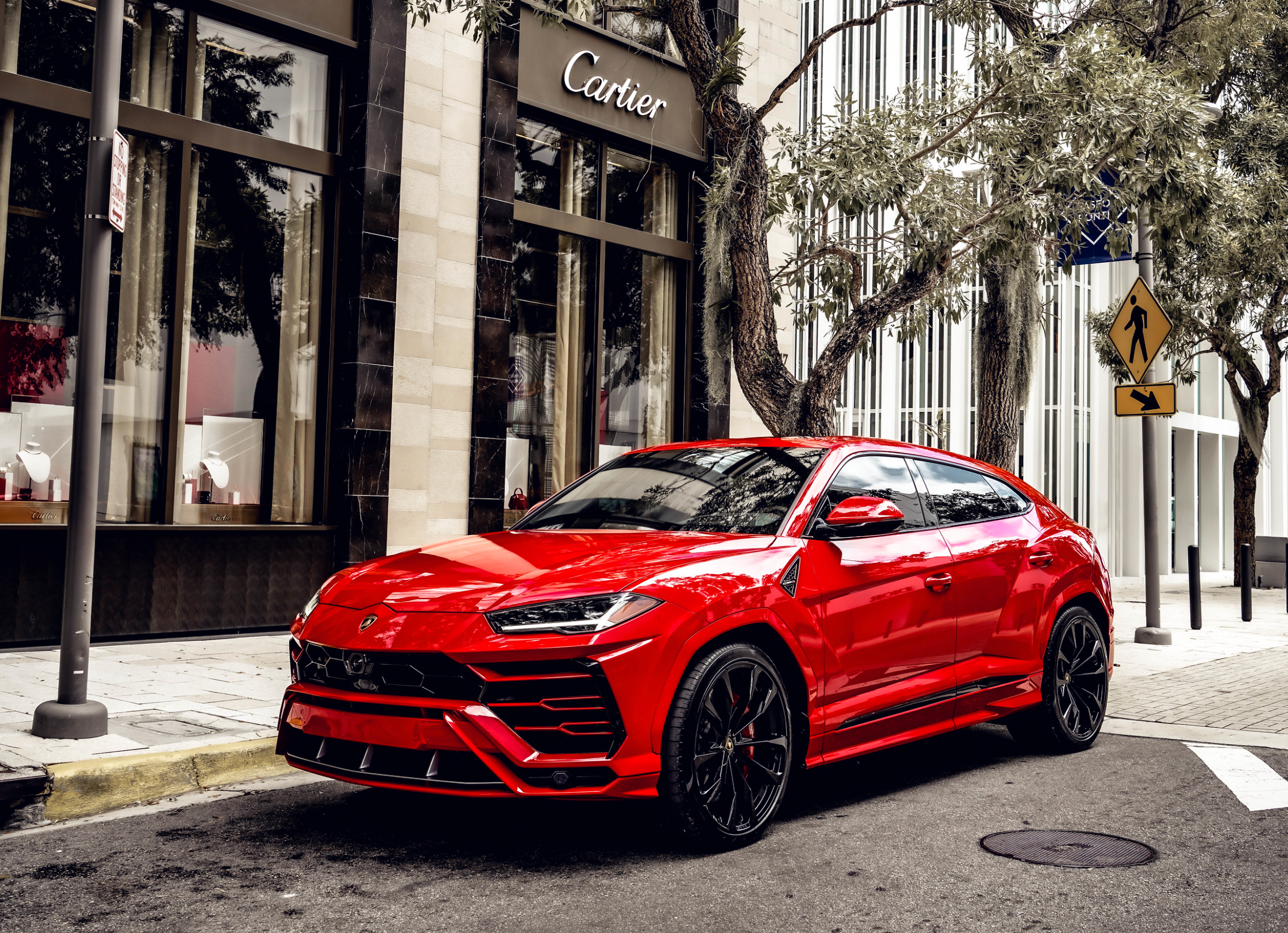 Red 2022 Lamborghini Urus for Rent