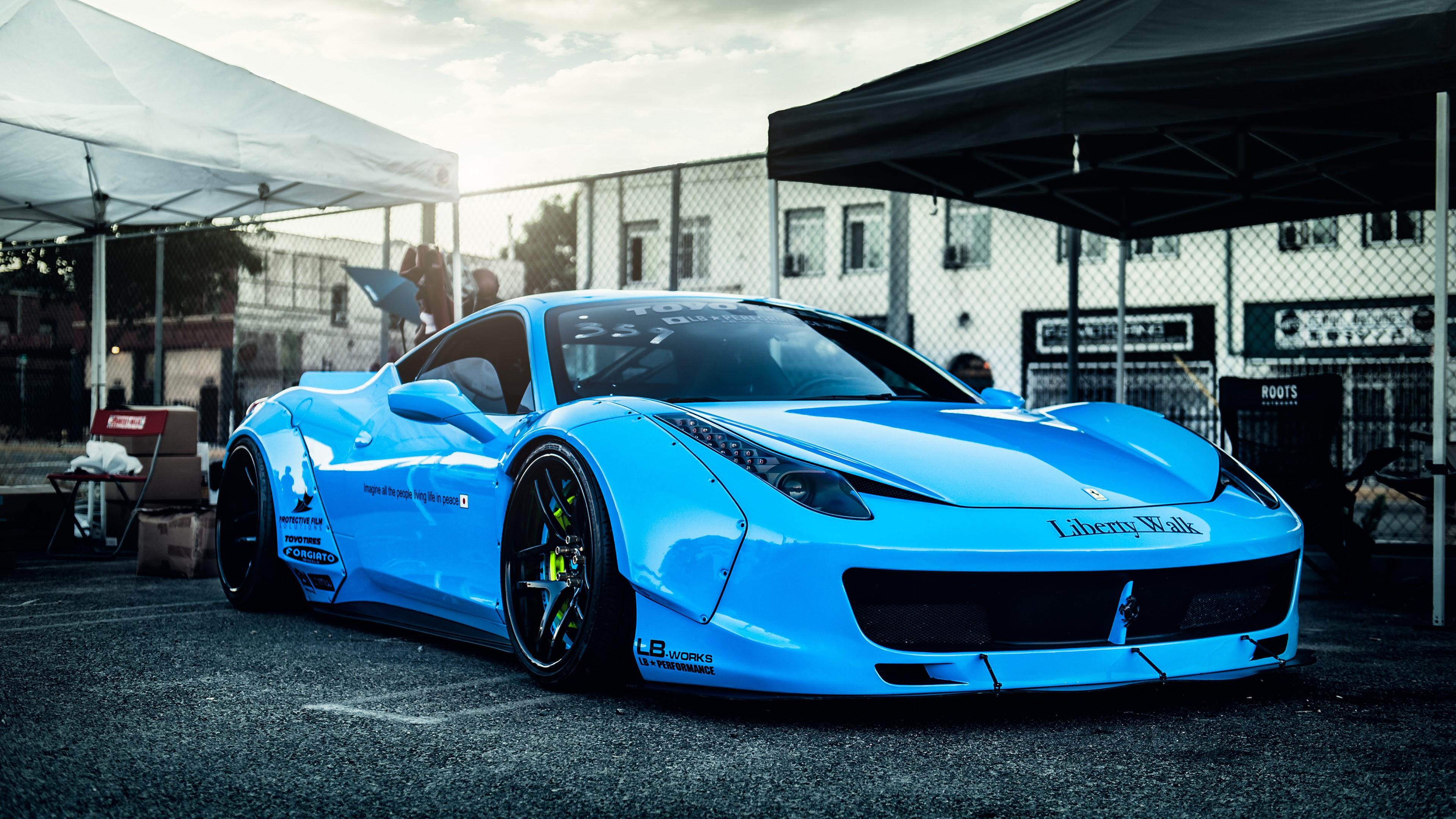 Blue Ferrari 458