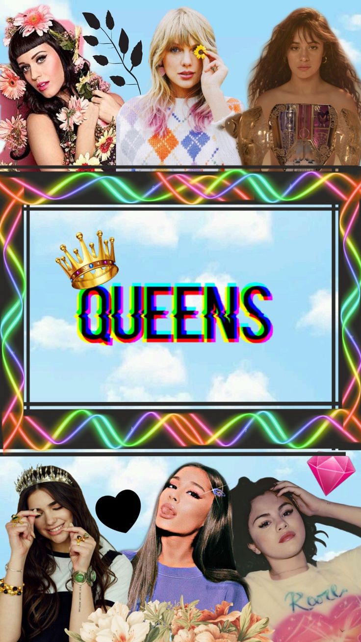 The Queens Ariana, Taylor, Dua, Selena, Katy and Camila
