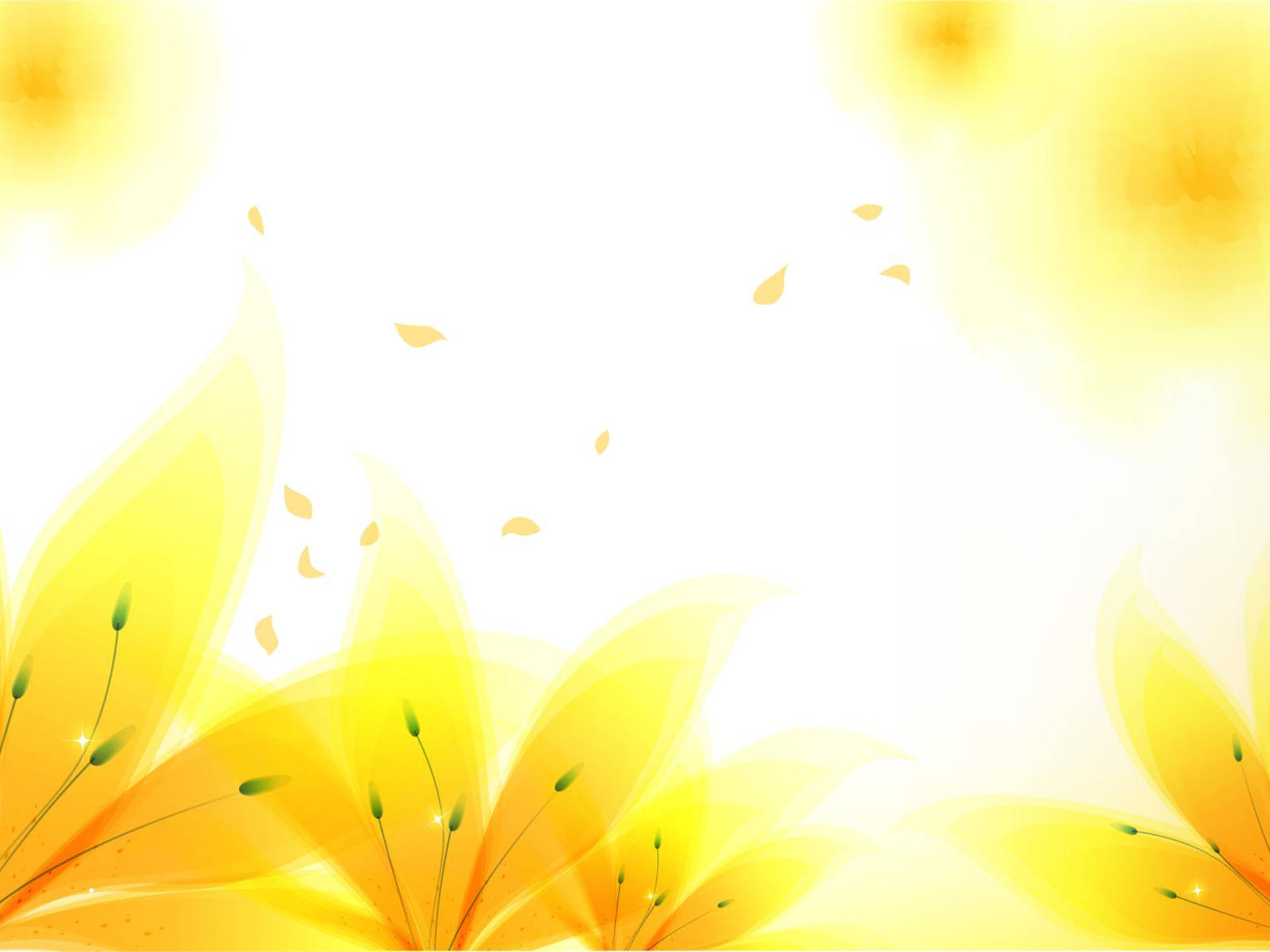 Download Pastel Yellow Flower Border Design Wallpaper