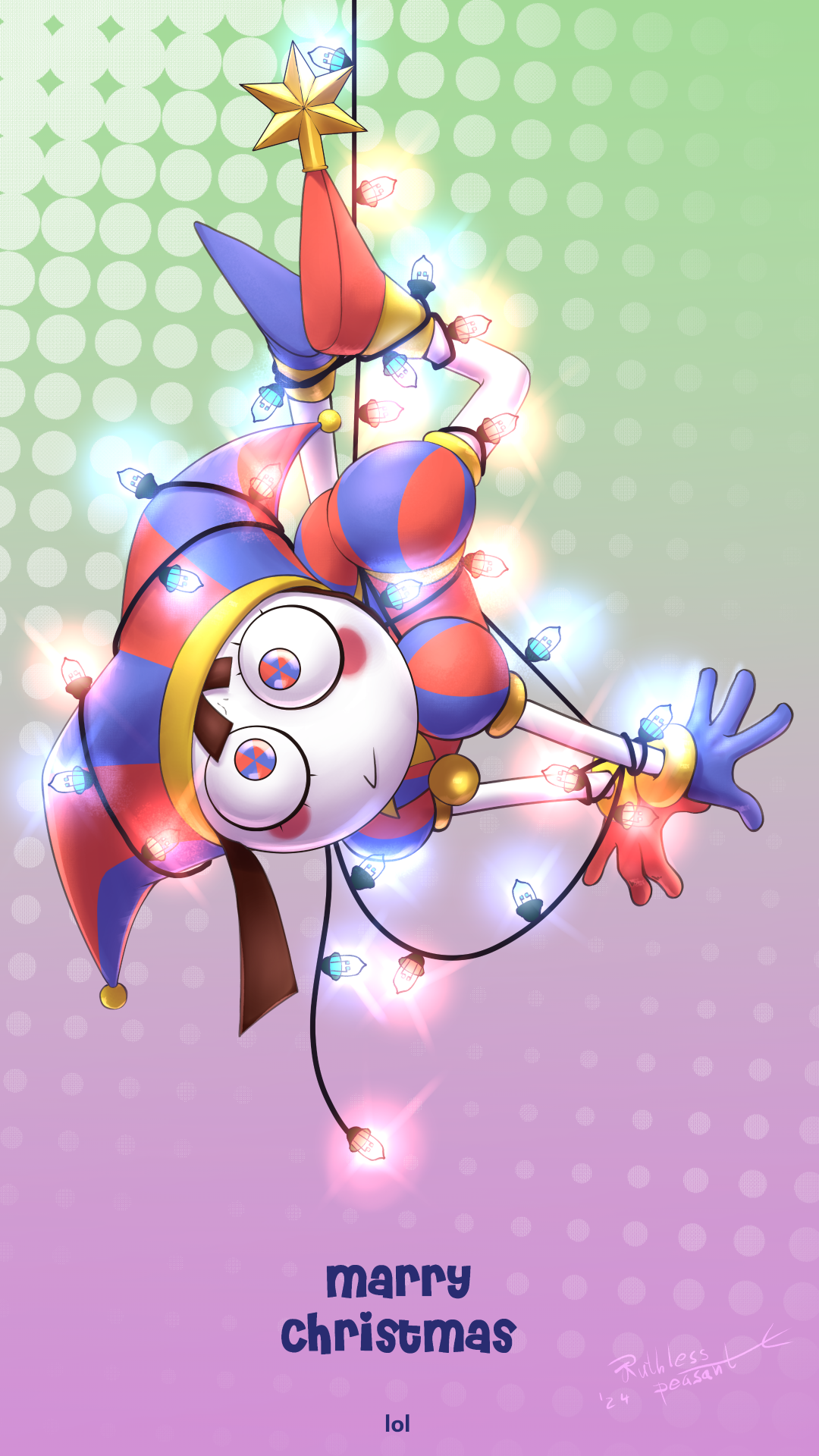 Pomni in Lights by RuthlessPeasant on Newgrounds