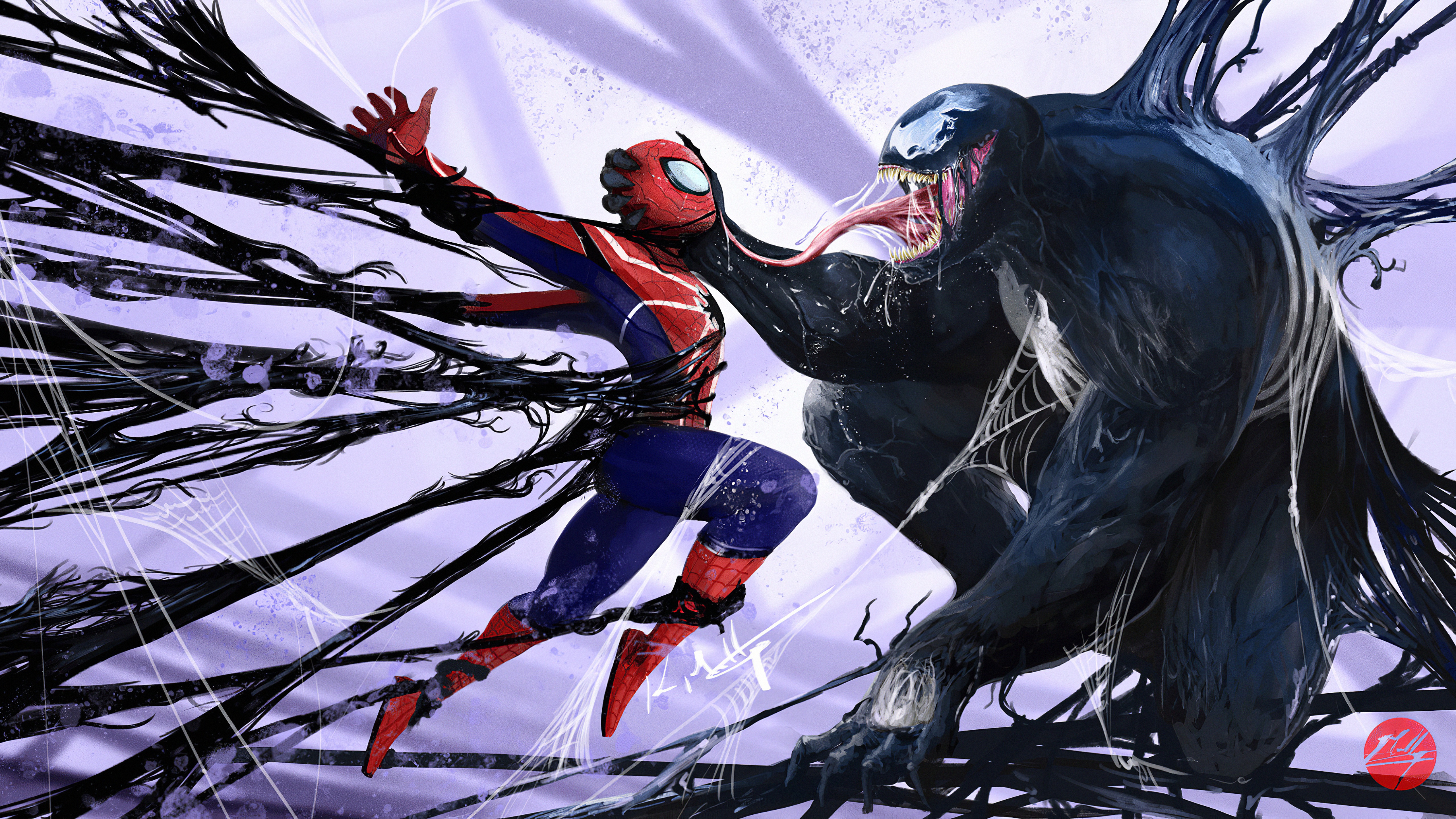 Wallpaper Marvel, Venom, Spider Man for mobile and desktop, section прочее, resolution 5120x2880