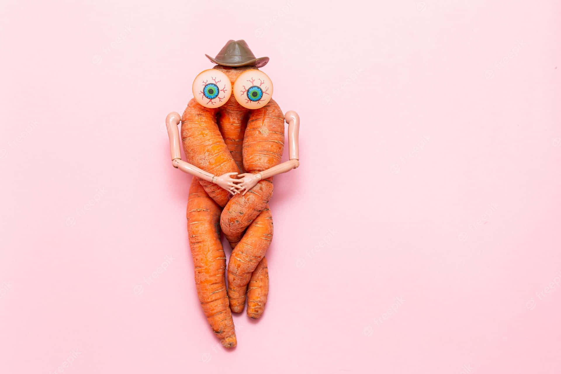 Download Ugly Funny Carrot Pink Wallpaper
