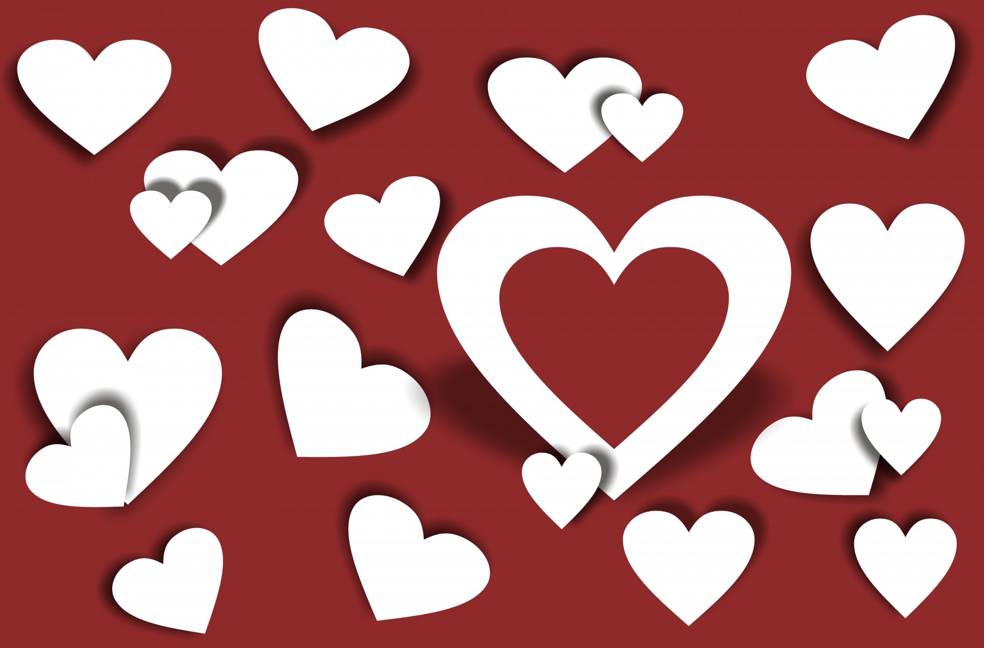 Hearts, valentine day, wallpaper, background, white