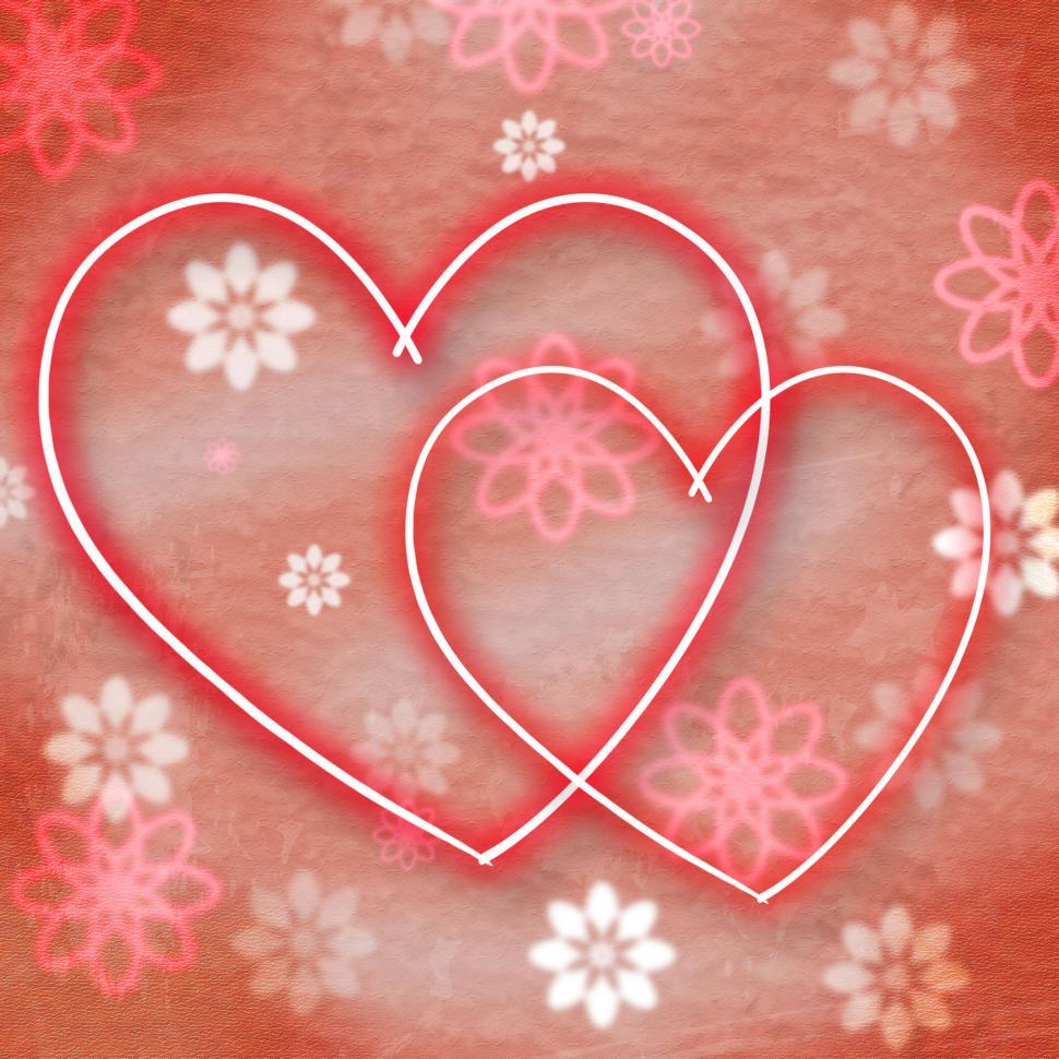 Free of Hearts Intertwinted Shows Valentine s Day And Background. Download Free Image and Free Illustrations