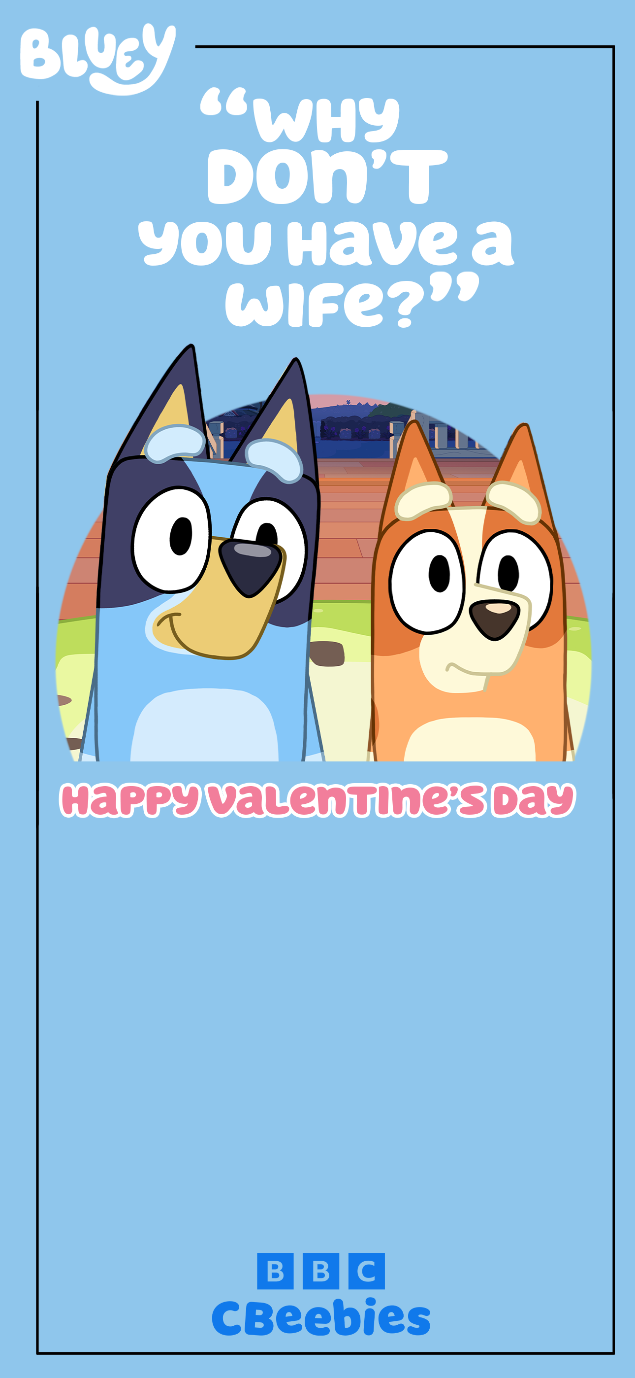 Free Bluey Valentine's Day card download. Print out your own Bluey Valentine's Day cards. DIY cards to make and gift