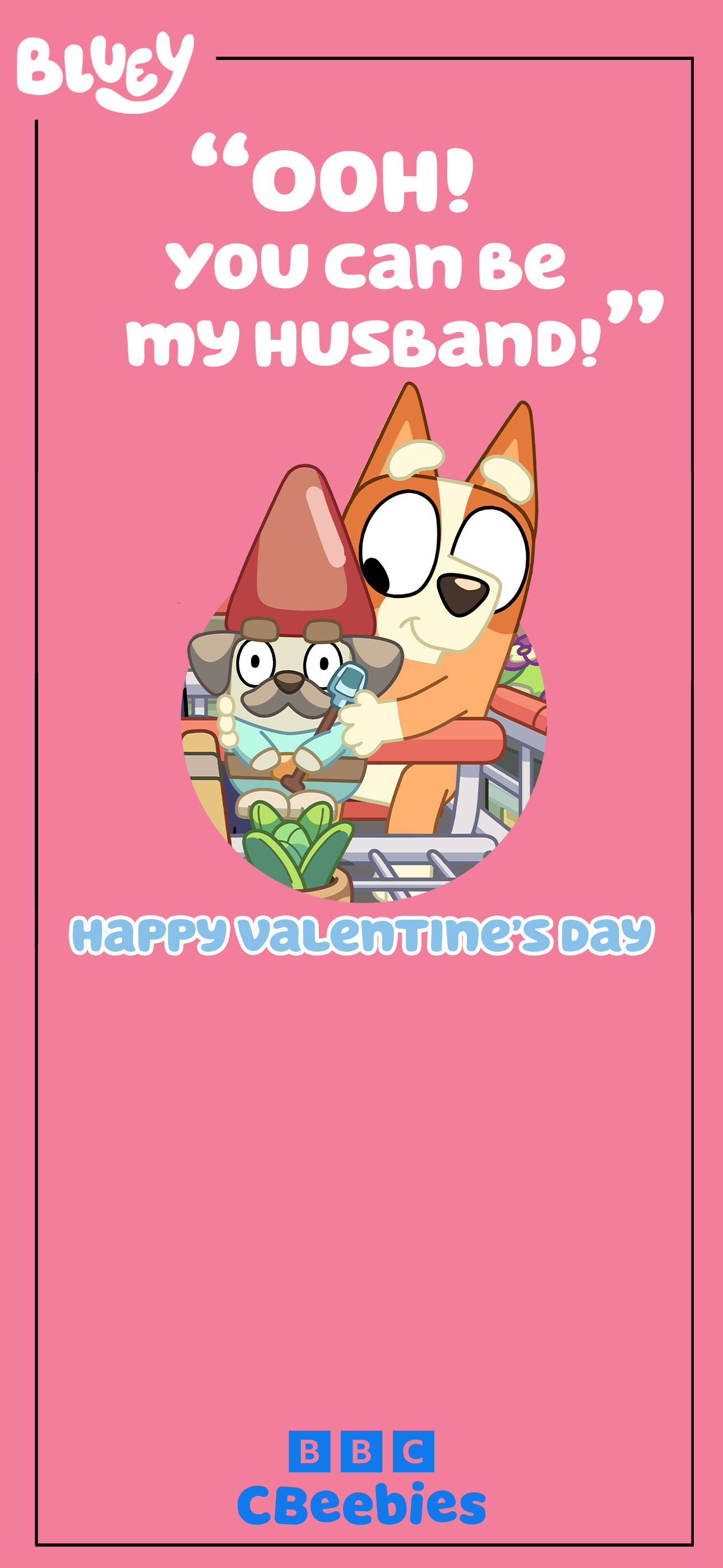 Free Bluey Valentine's Day card download. Print out your own Bluey Valentine's Day cards. DIY cards to make and gift