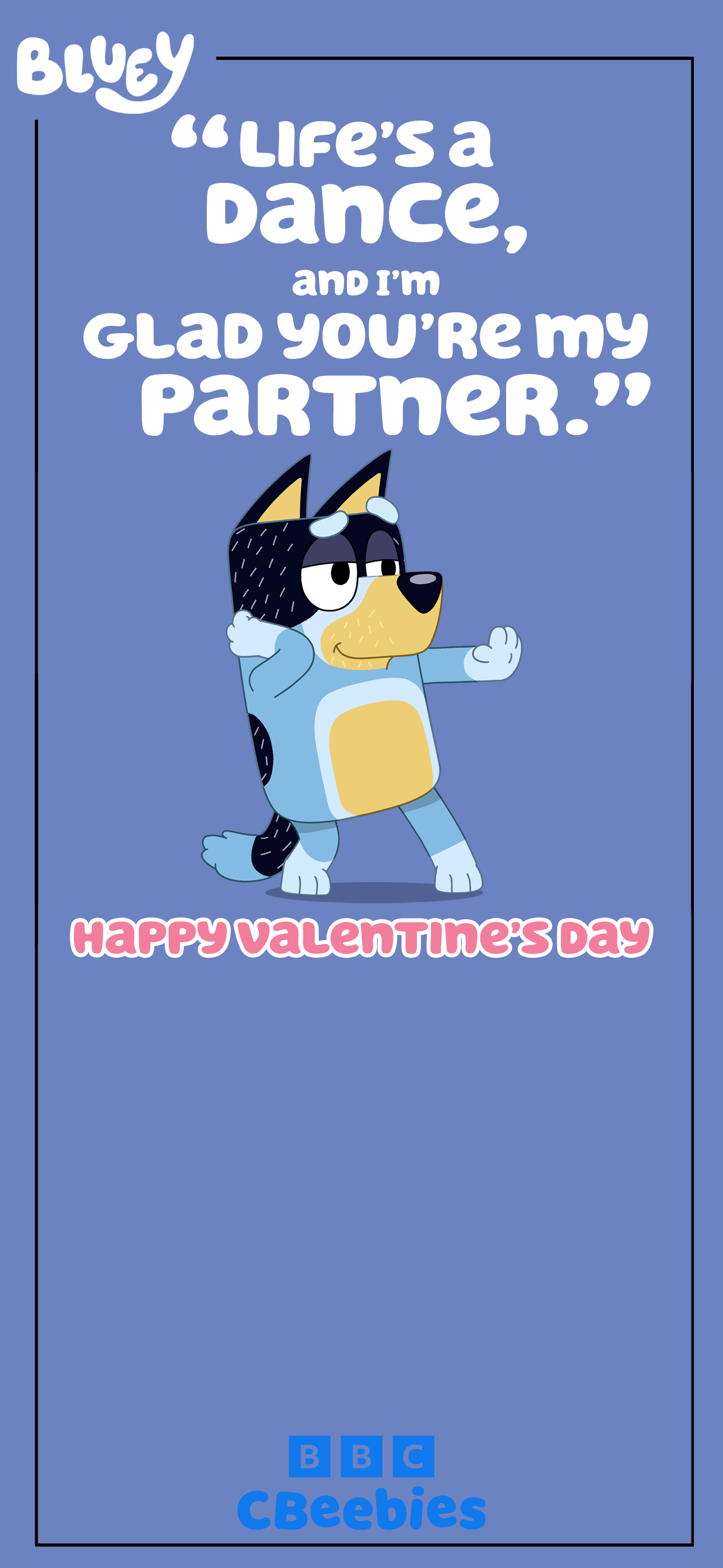 Free Bluey Valentine's Day card download. Print out your own Bluey Valentine's Day cards. DIY cards to make and gift