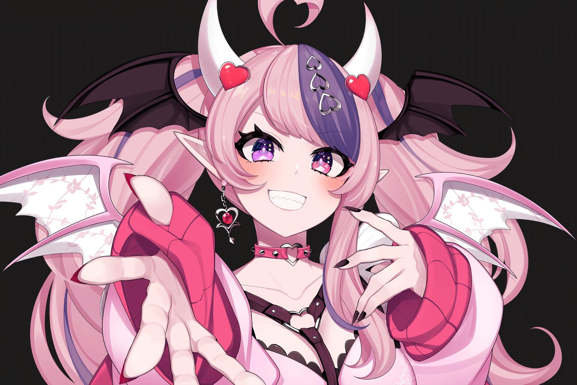 Horned Pink VTuber