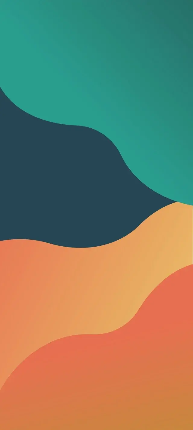 Multi Color Waves Simple Gradient Best Wallpaper For Apple IPhone 16