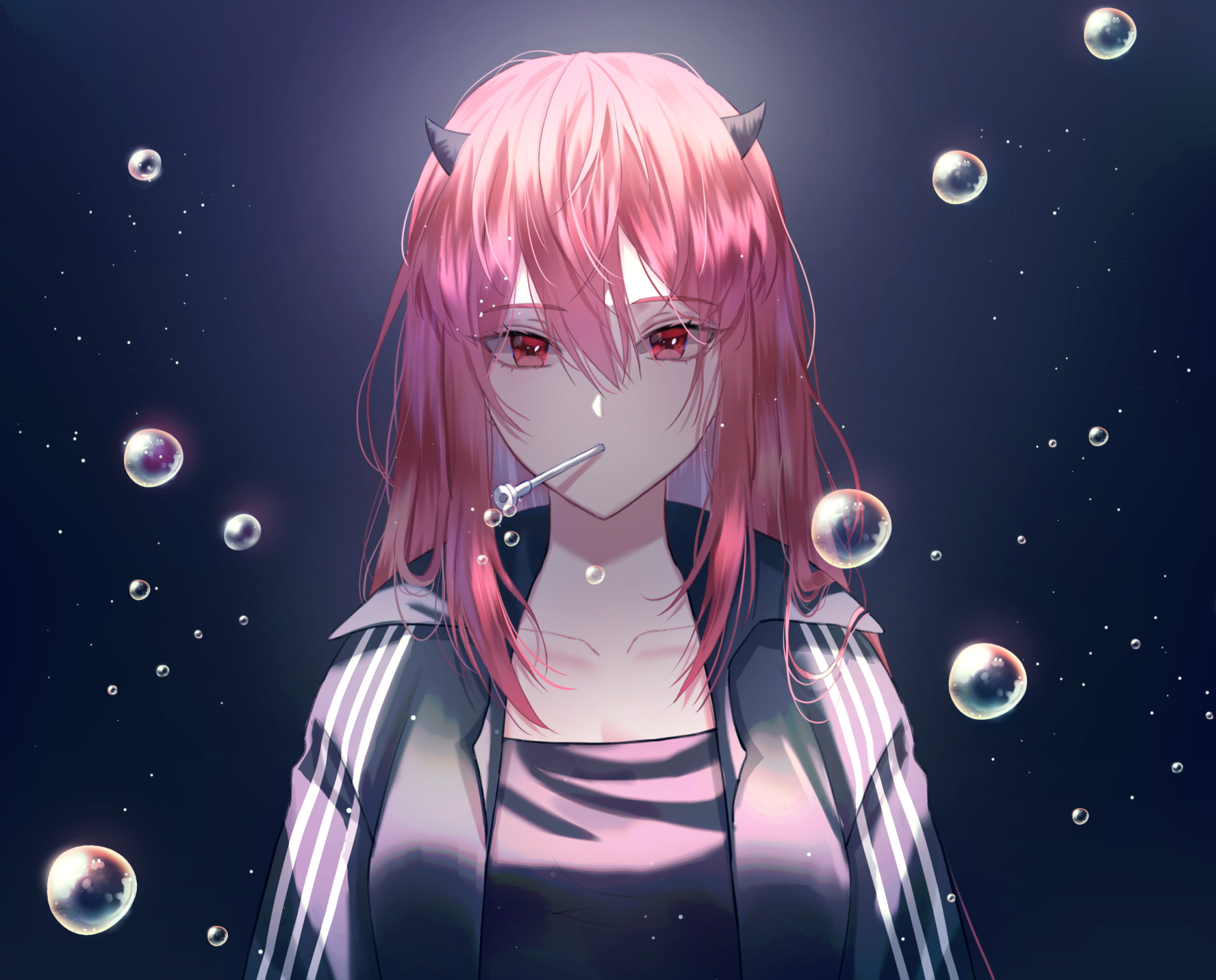 Pink Haired Anime Girl With Bubbles HD Wallpaper By Pewn.V