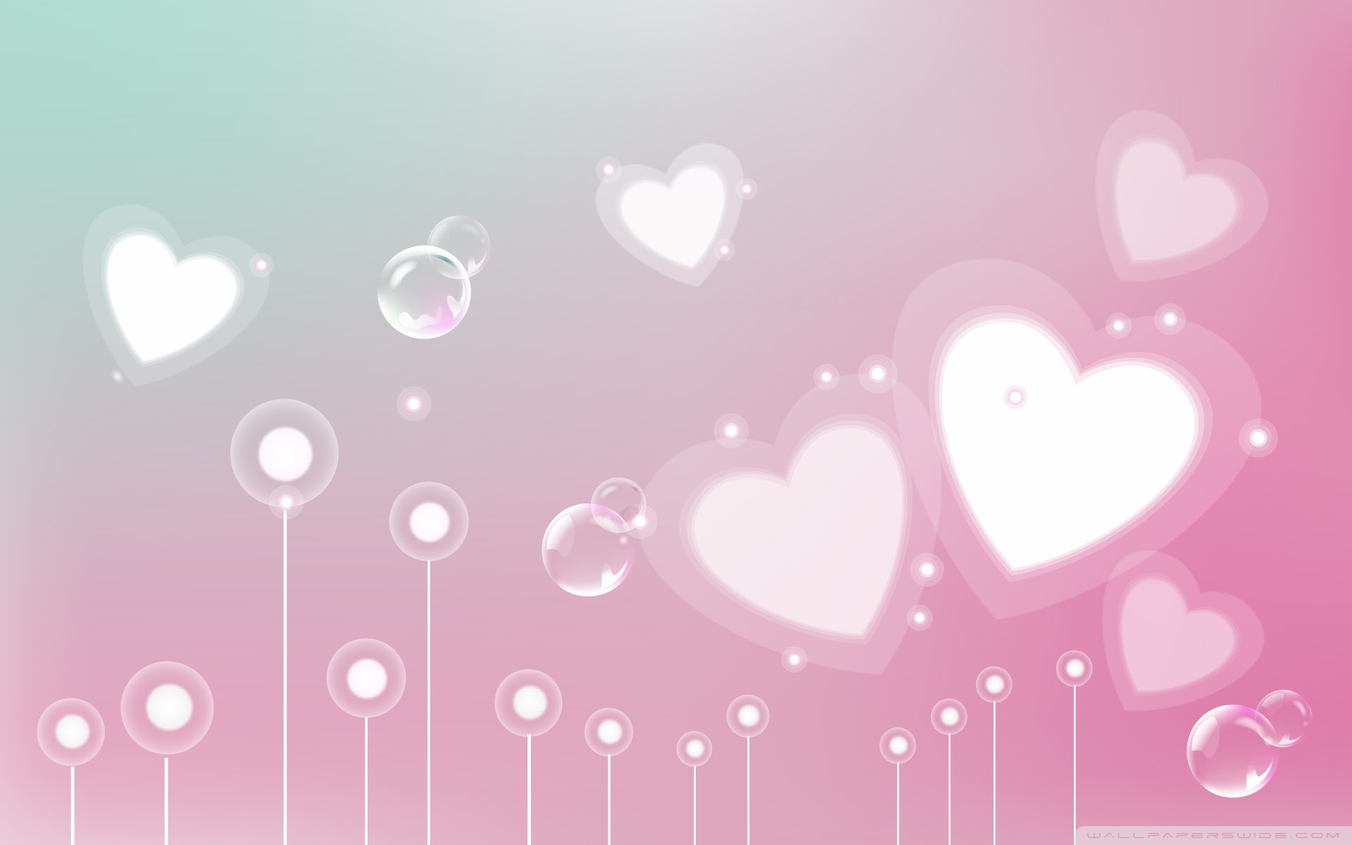 Pastel Valentine Hearts 4K UHD Wallpaper for UltraHD Desktop and TV, Smartphone and Tablet Devices