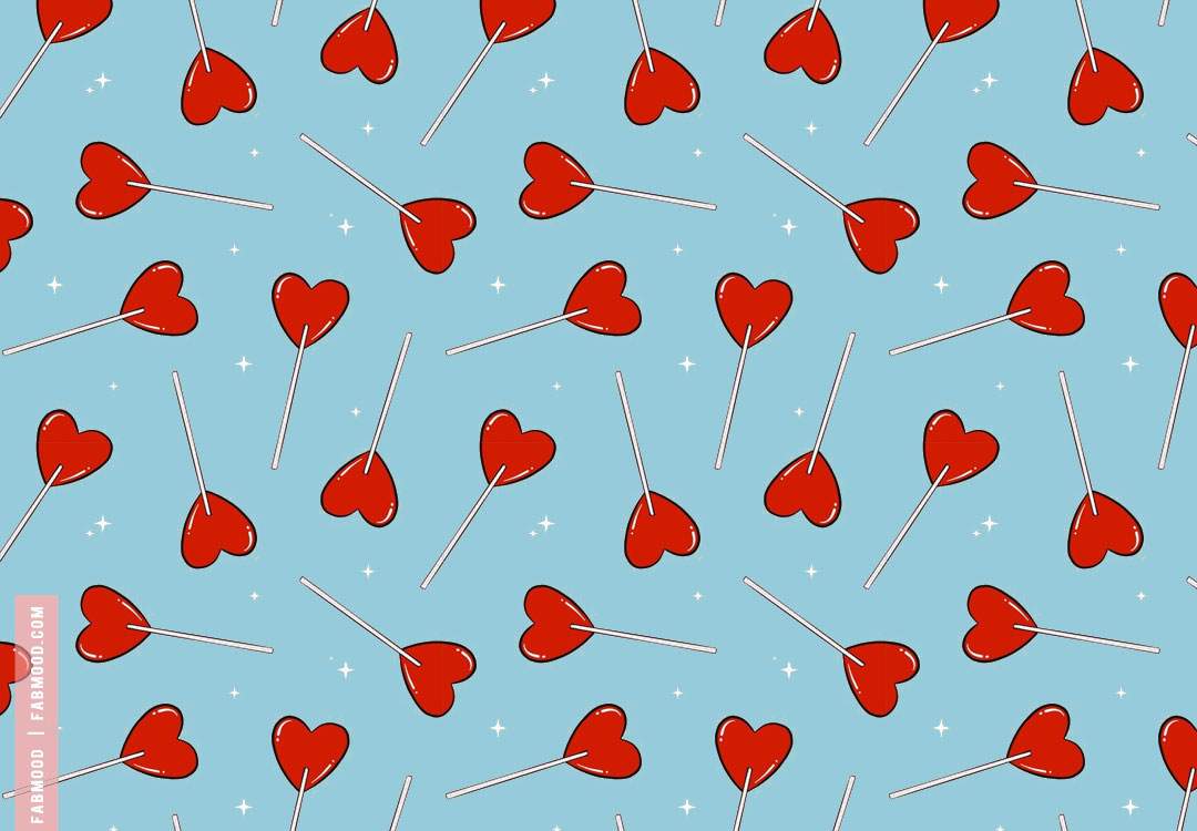 Captivating Valentine's Wallpaper Ideas, Red Love Heart Lollipop. Colour + Mood + Style Inspiration