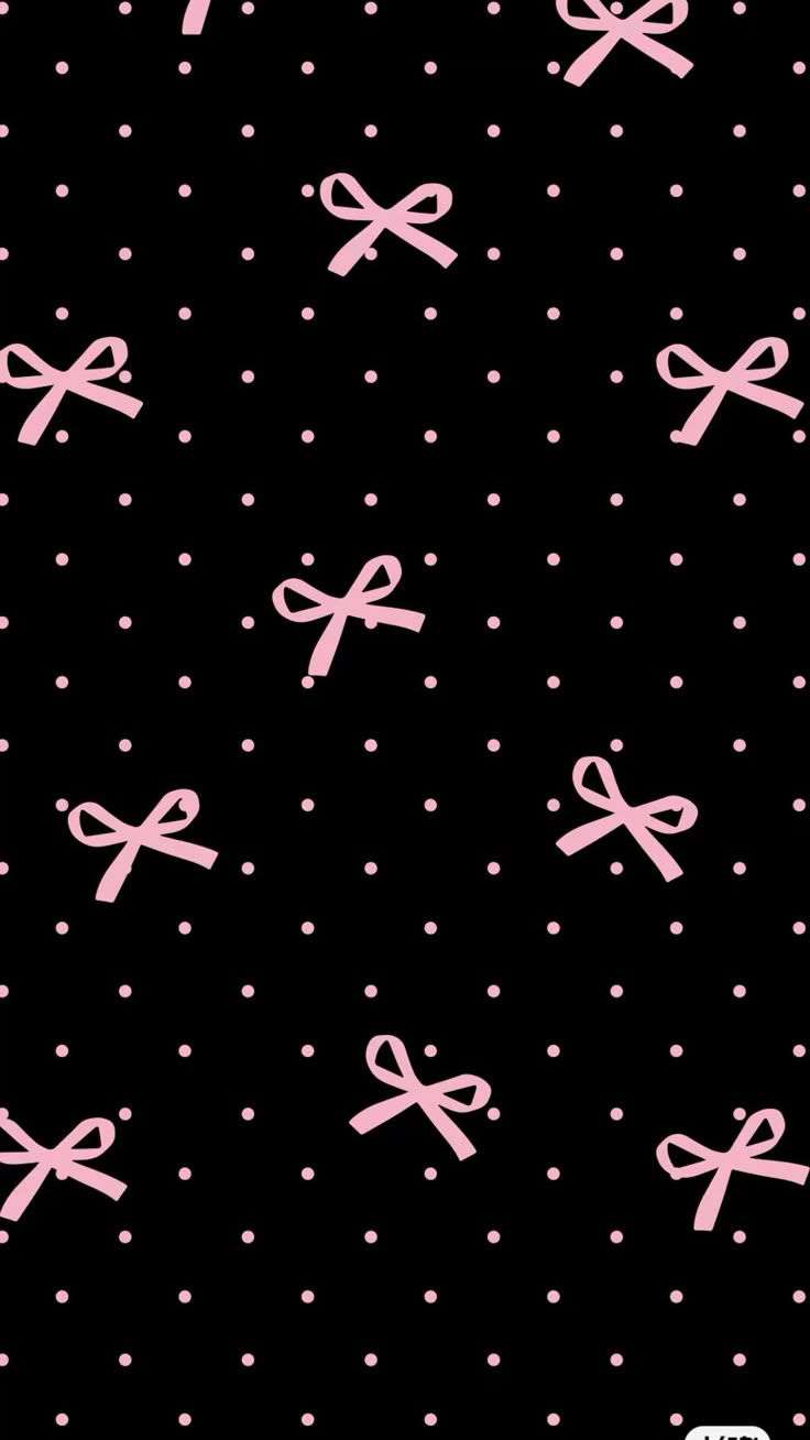 Pink Bows and Dots Wallpaper