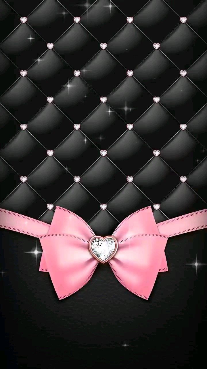 Pink Bow and Diamonds Wallpaper
