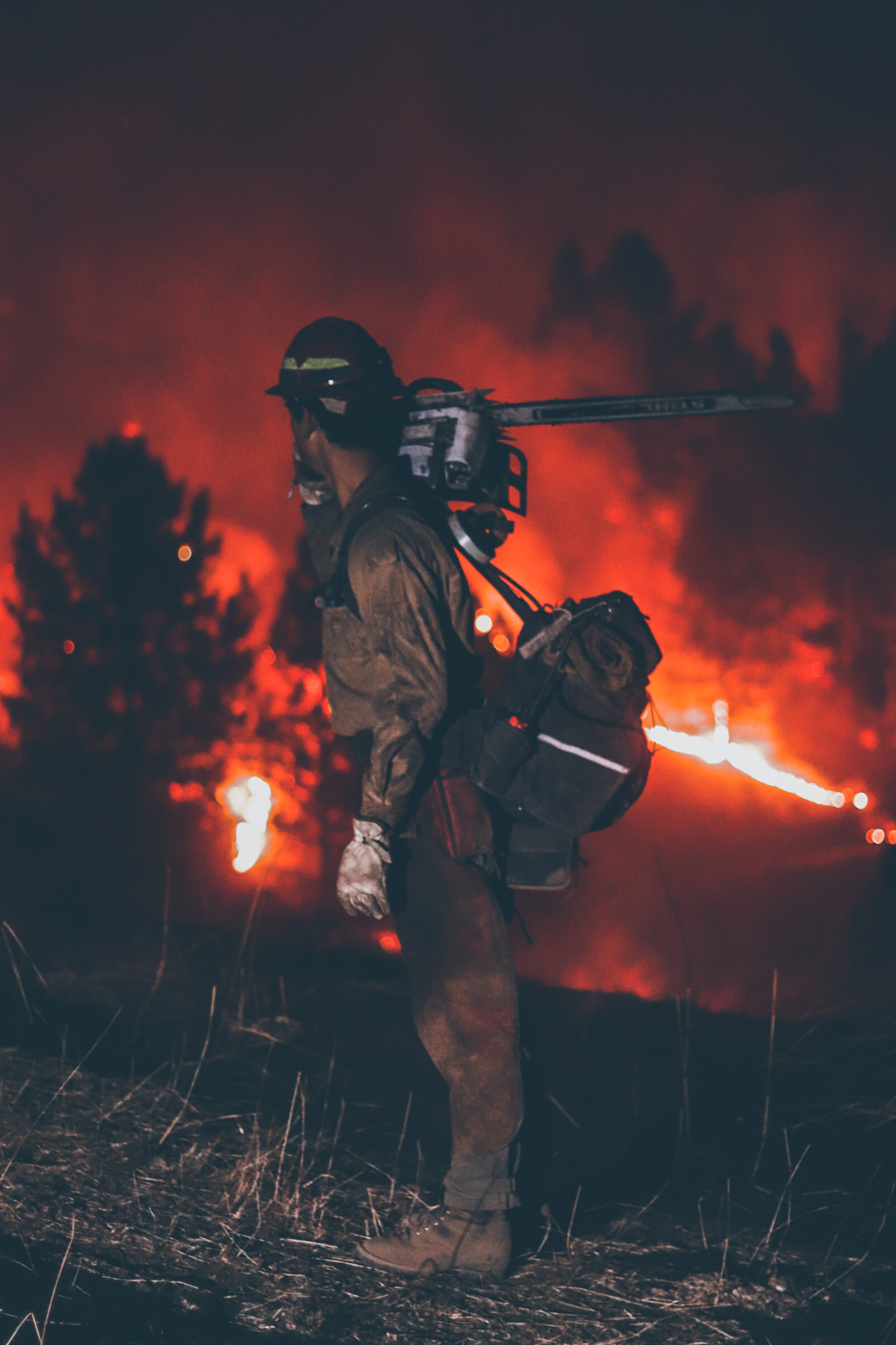 In Photo: Student Wildland Firefighter on Assignment Don News