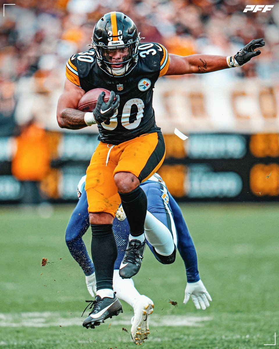 Jaylen Warren: the most elusive RB in the NFL this season, per PFF ratings