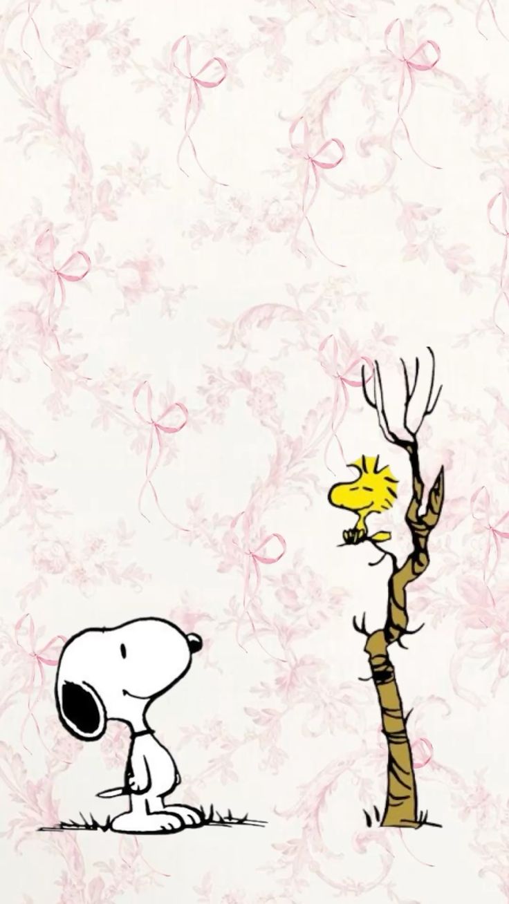snoopy bow wallpaper cute