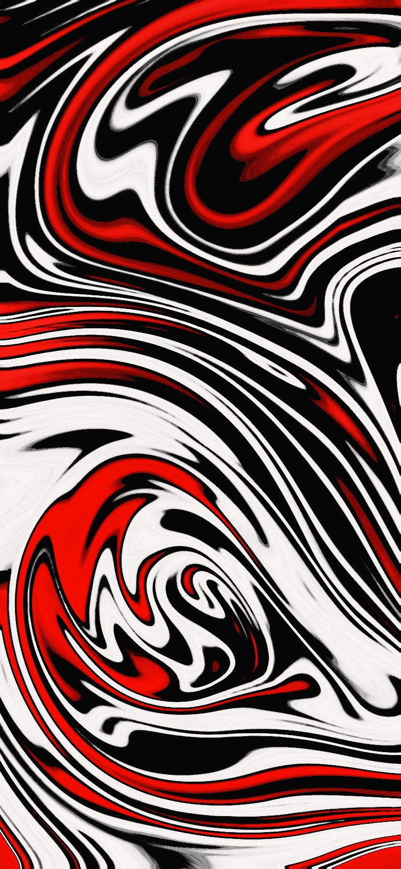 Red, White, & Black Swirled Cell Phone Wallpaper