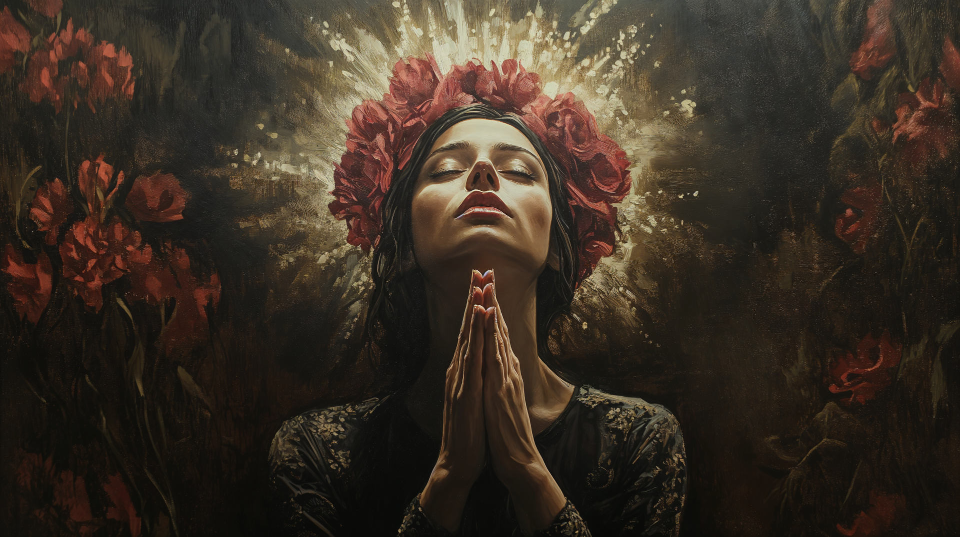 Praying in Faith: A Stunning 4K Ultra HD Wallpaper