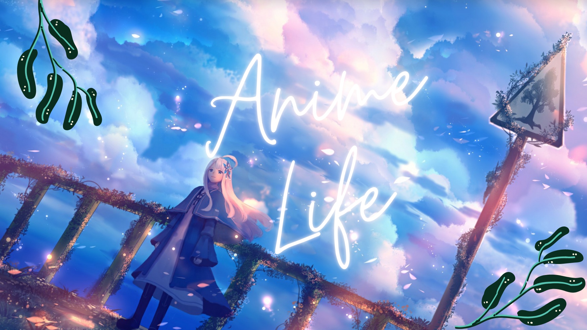 Wallpaper girl, anime, cold, Early in the morning, Wearing coat for mobile and desktop, section живопись, resolution 1920x1080