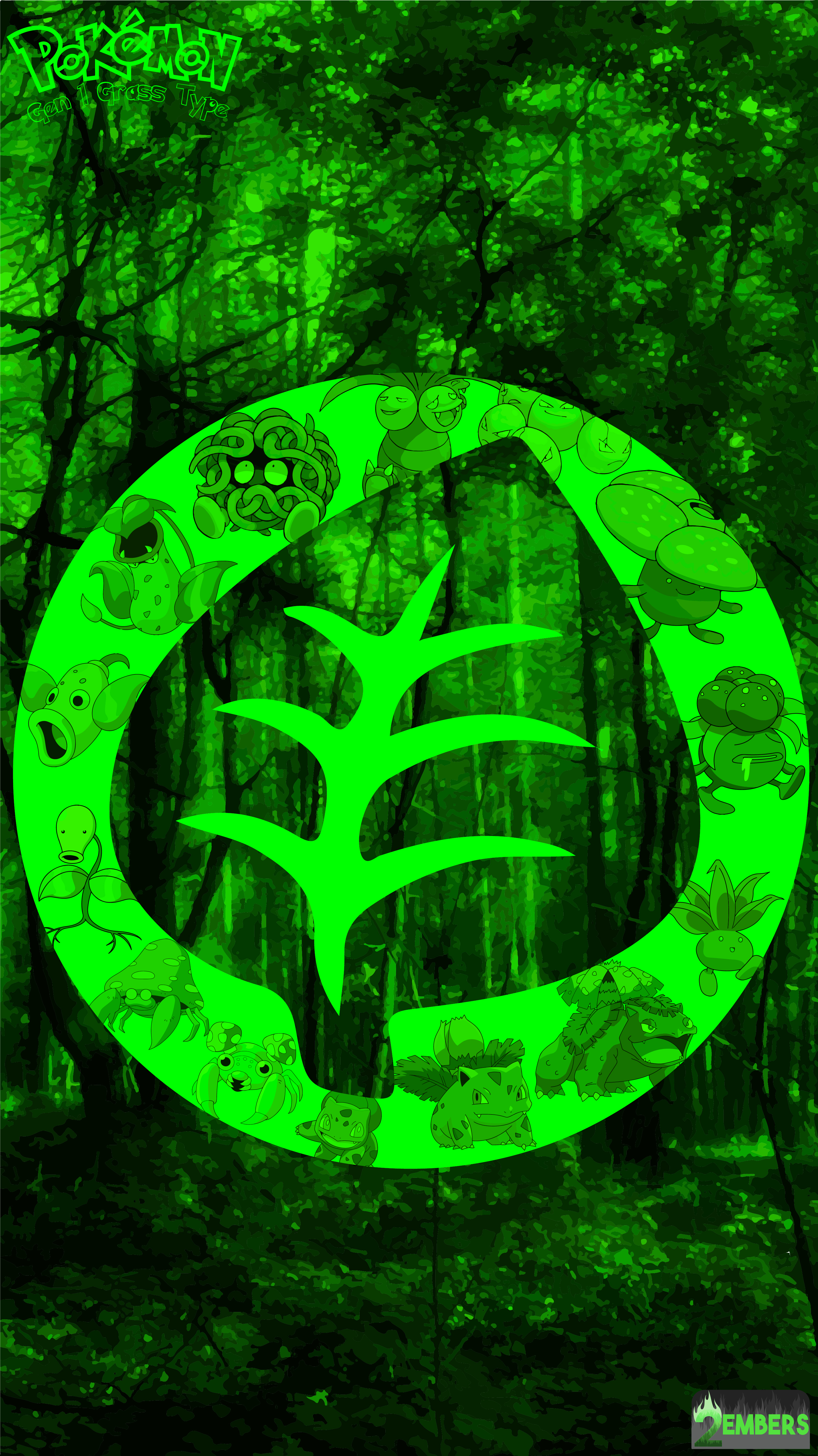 OC) Pokemon (Gen 1) Grass Type: Computer Wallpaper + Mobile Wallpaper