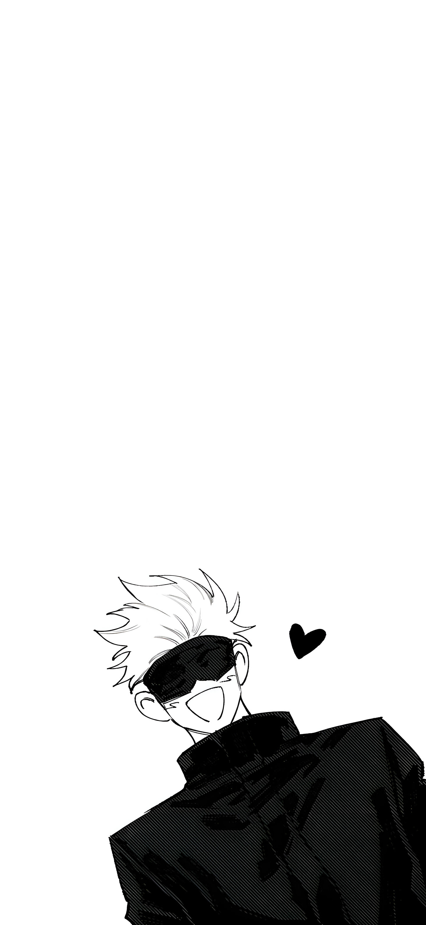 Jujutsu Kaisen Adorable Satoru Gojo White Wallpaper