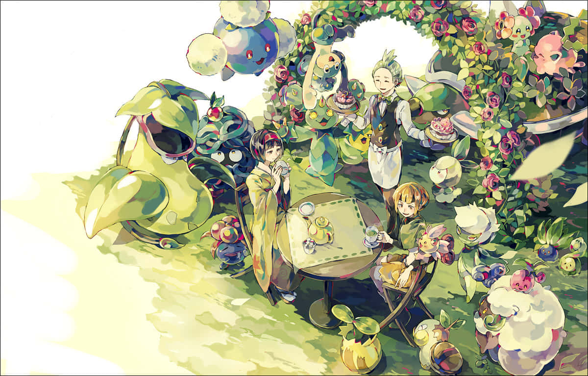 Download Whimsicott Grass Pokemon Art Wallpaper