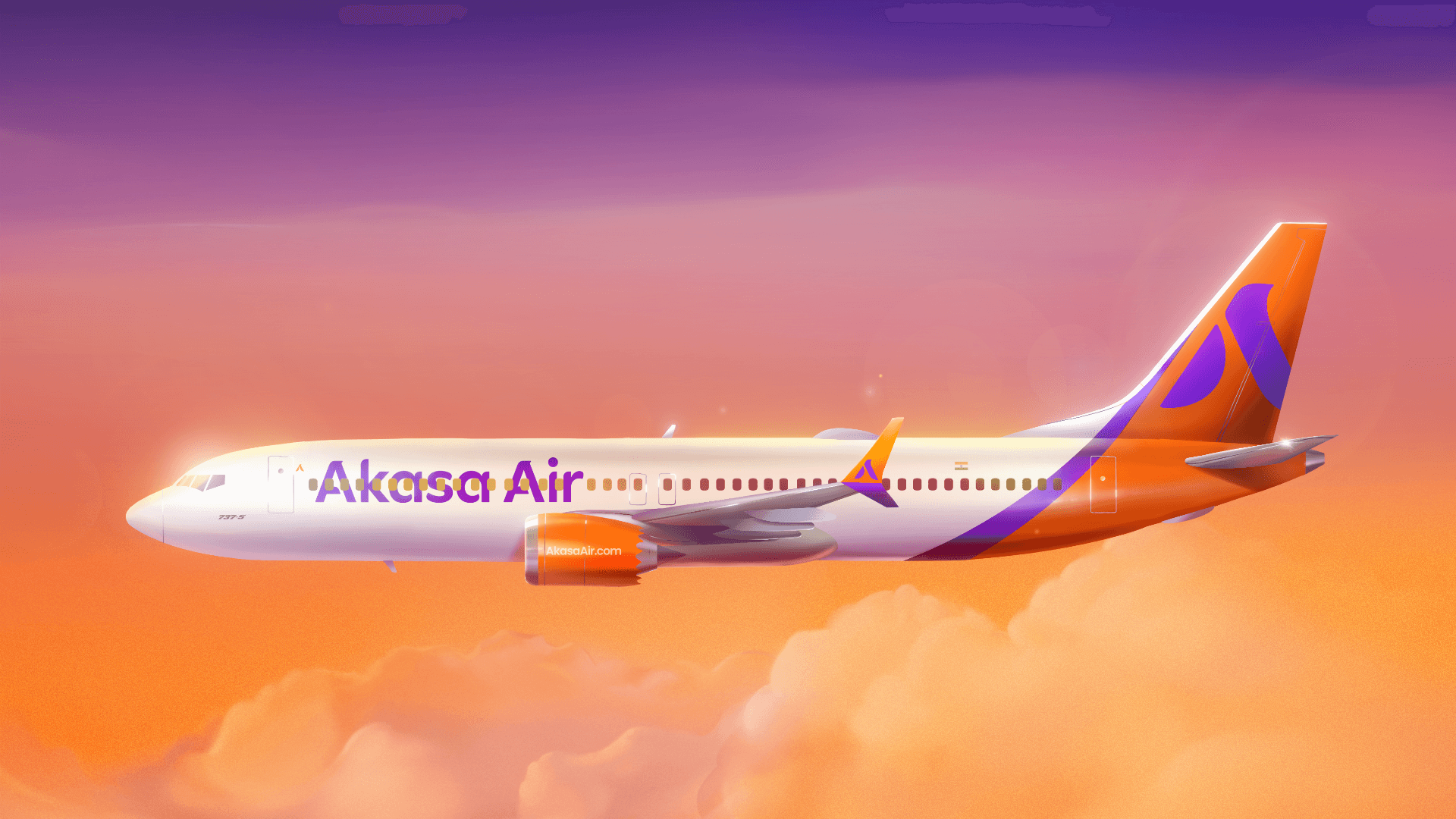 Akasa Air Airline Logo Reveal Animation