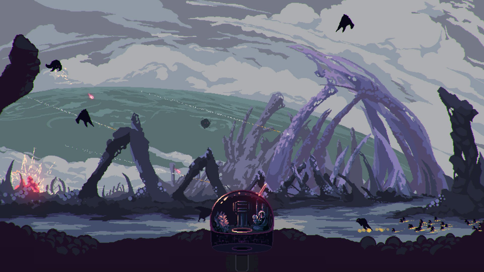 Download Video Game Dome Keeper HD Wallpaper