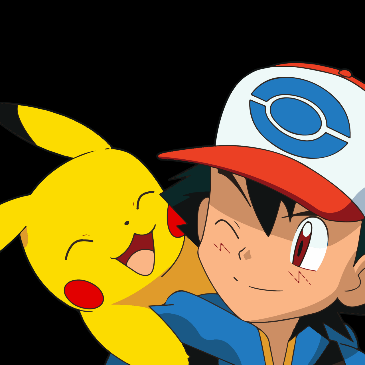 Pikachu Ash Wallpaper 4K, Pokemon, Black background