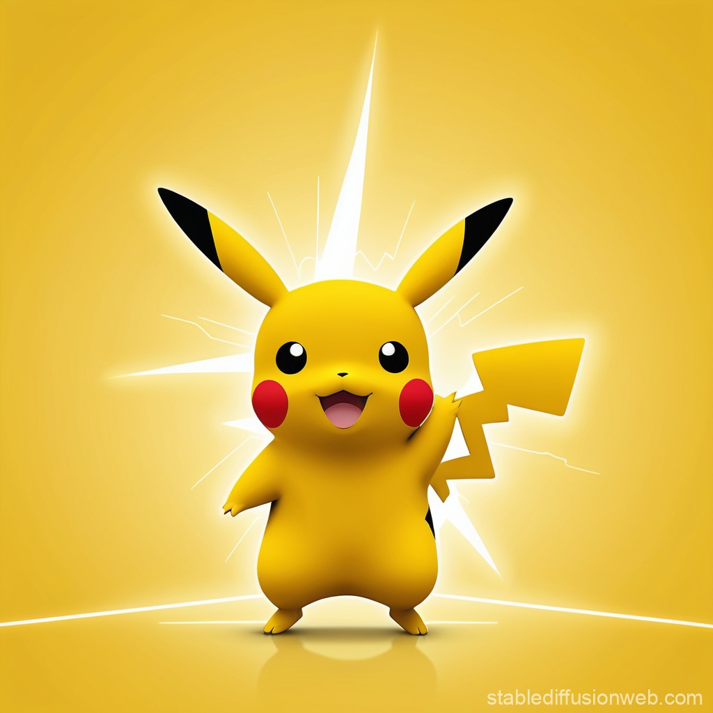 Minimalist Pikachu Wallpaper. Stable Diffusion Online