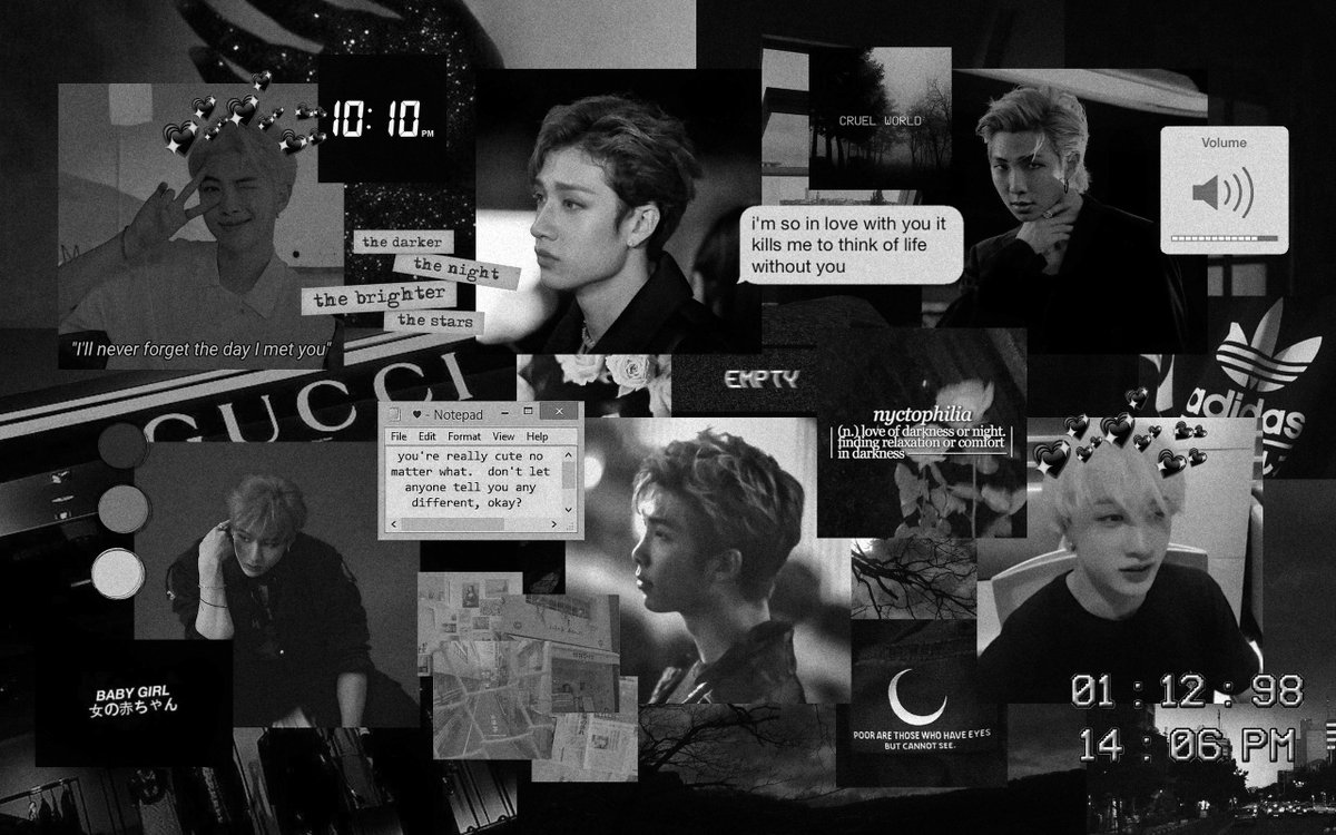 Bang Chan (Stray Kids) & RM (BTS) aesthetic desktop wallpaper