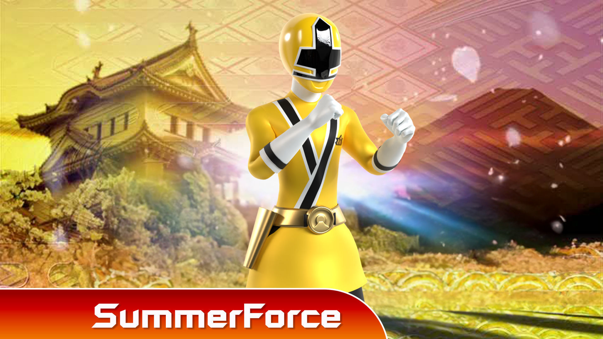 Yellow Samurai Ranger Rangers Samurai 3D model rigged