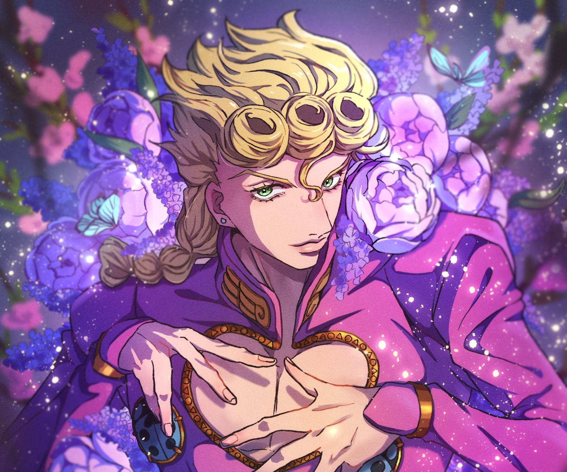 Download Giorno Giovanna JoJo's Bizarre Adventure: Golden Wind Anime Jojo's Bizarre Adventure HD Wallpaper