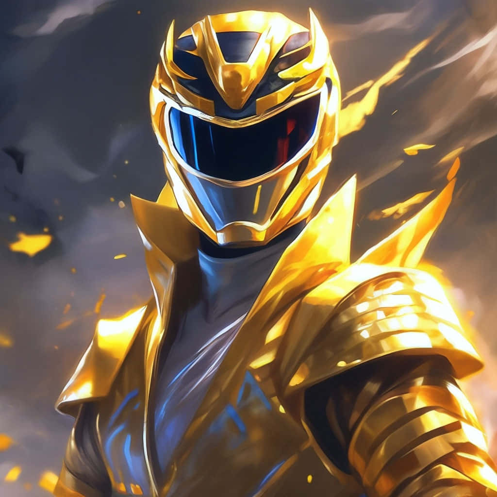 Download Golden Power Ranger Artwork Wallpaper