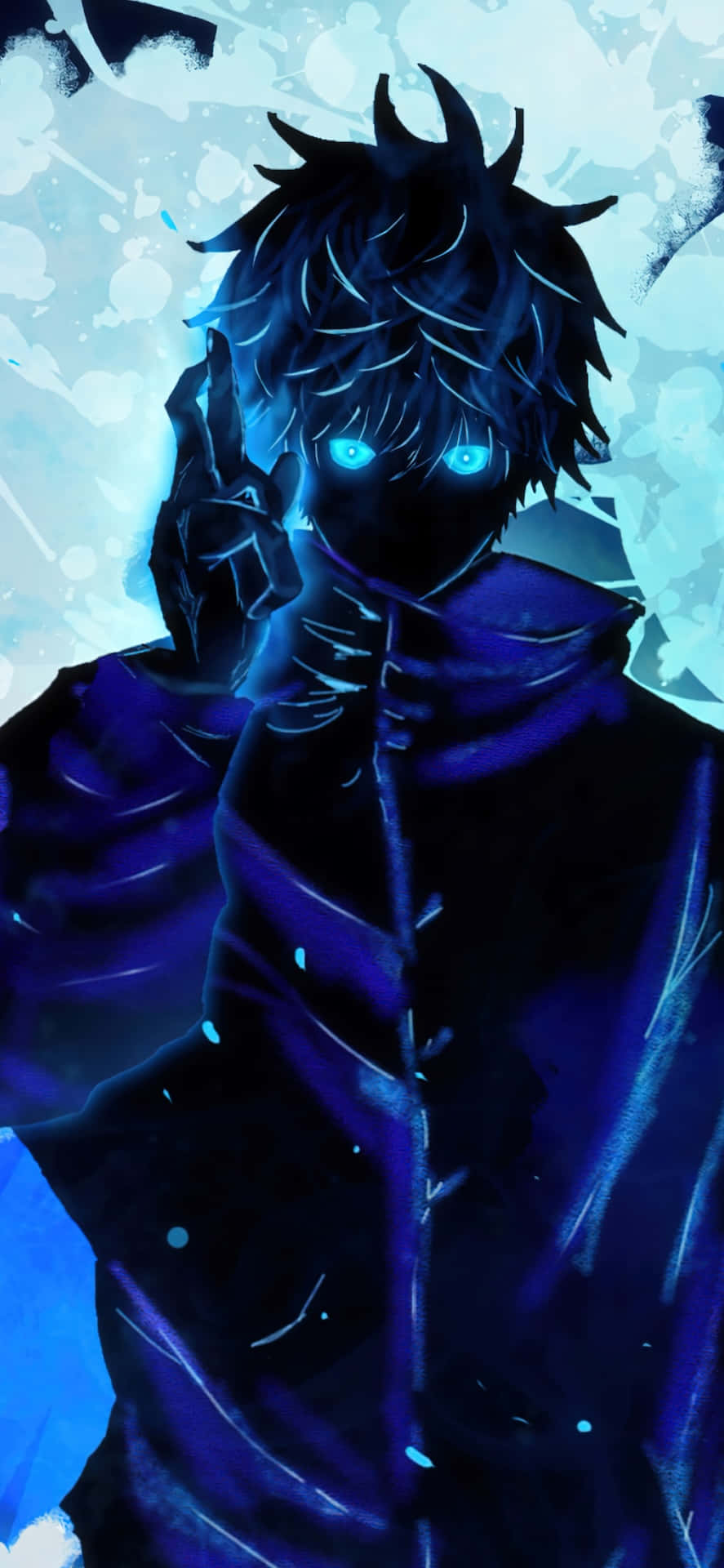 Download Gojo Satoru iPhone Wallpaper Blue Aura Wallpaper