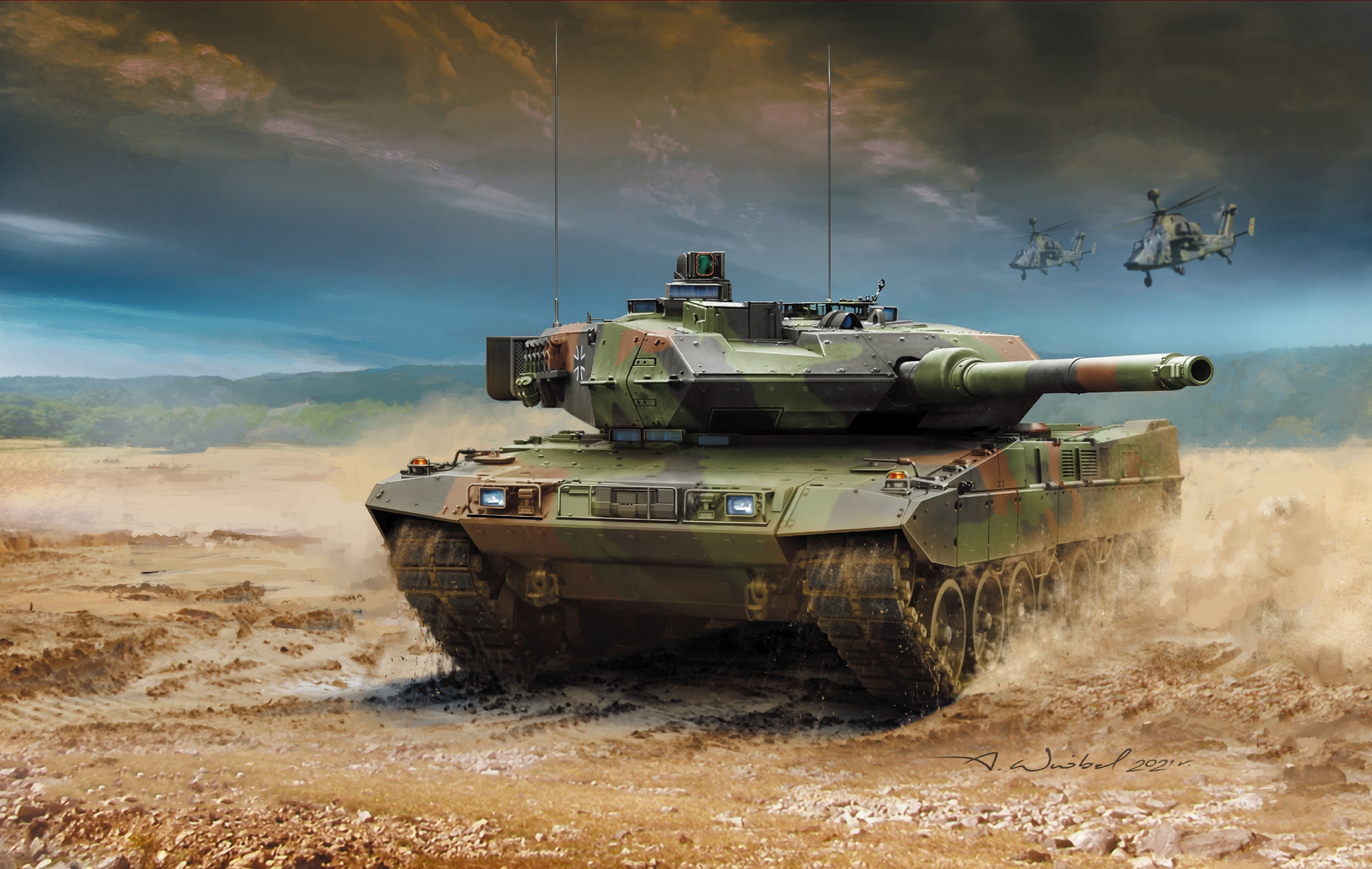 Wallpaper Germany, main battle tank, the Bundeswehr, MBT, MBT, Arkady Sparrow, Leopard 2A7V German Main Battle Tank for mobile and desktop, section оружие, resolution 2974x1883