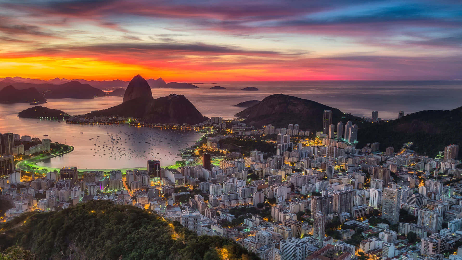Download Rio De Janeiro, Brazil, Sunset