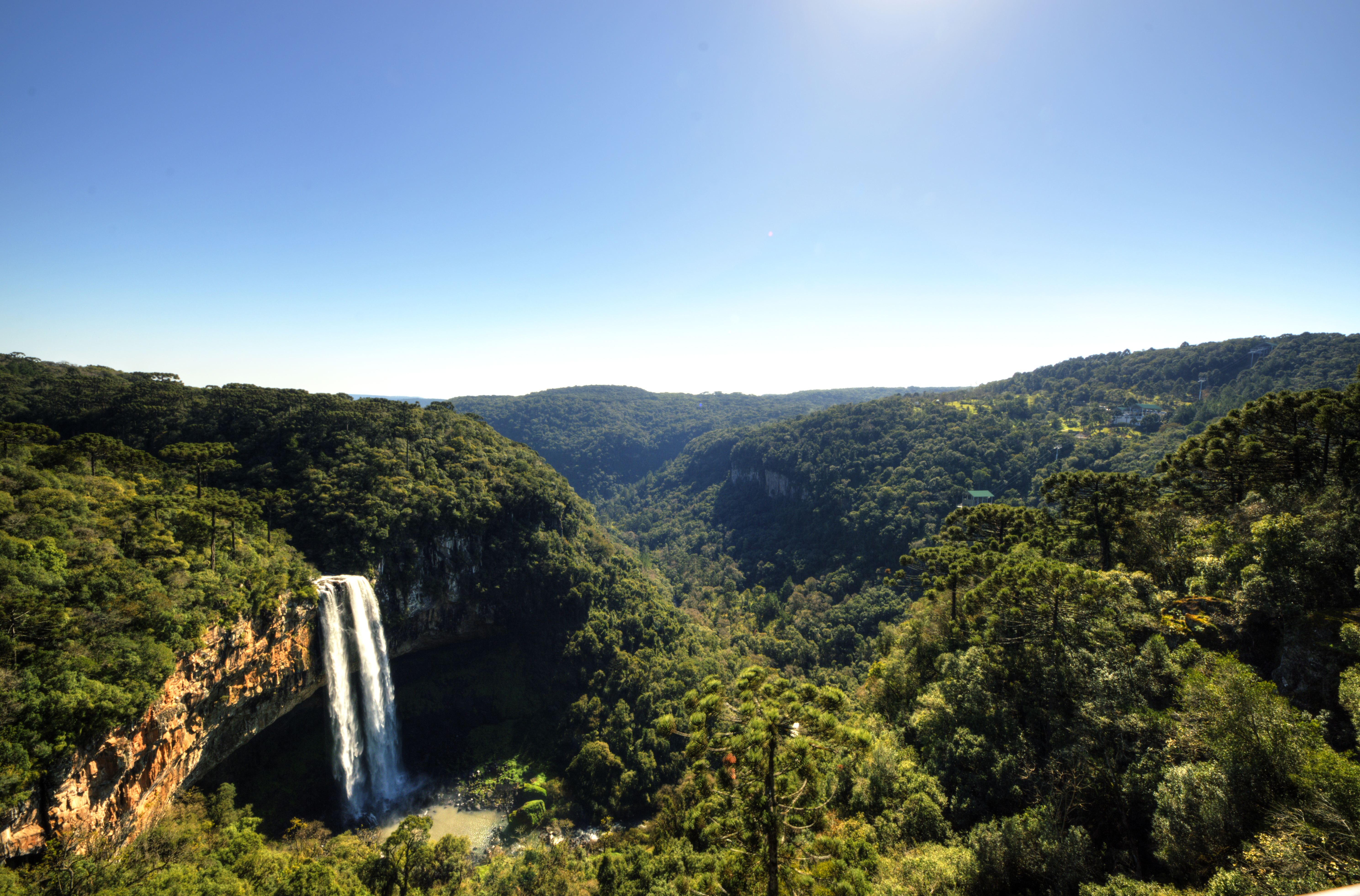 Caracol Falls: Stunning 4K Ultra HD Brazilian Forest Waterfall Landscape