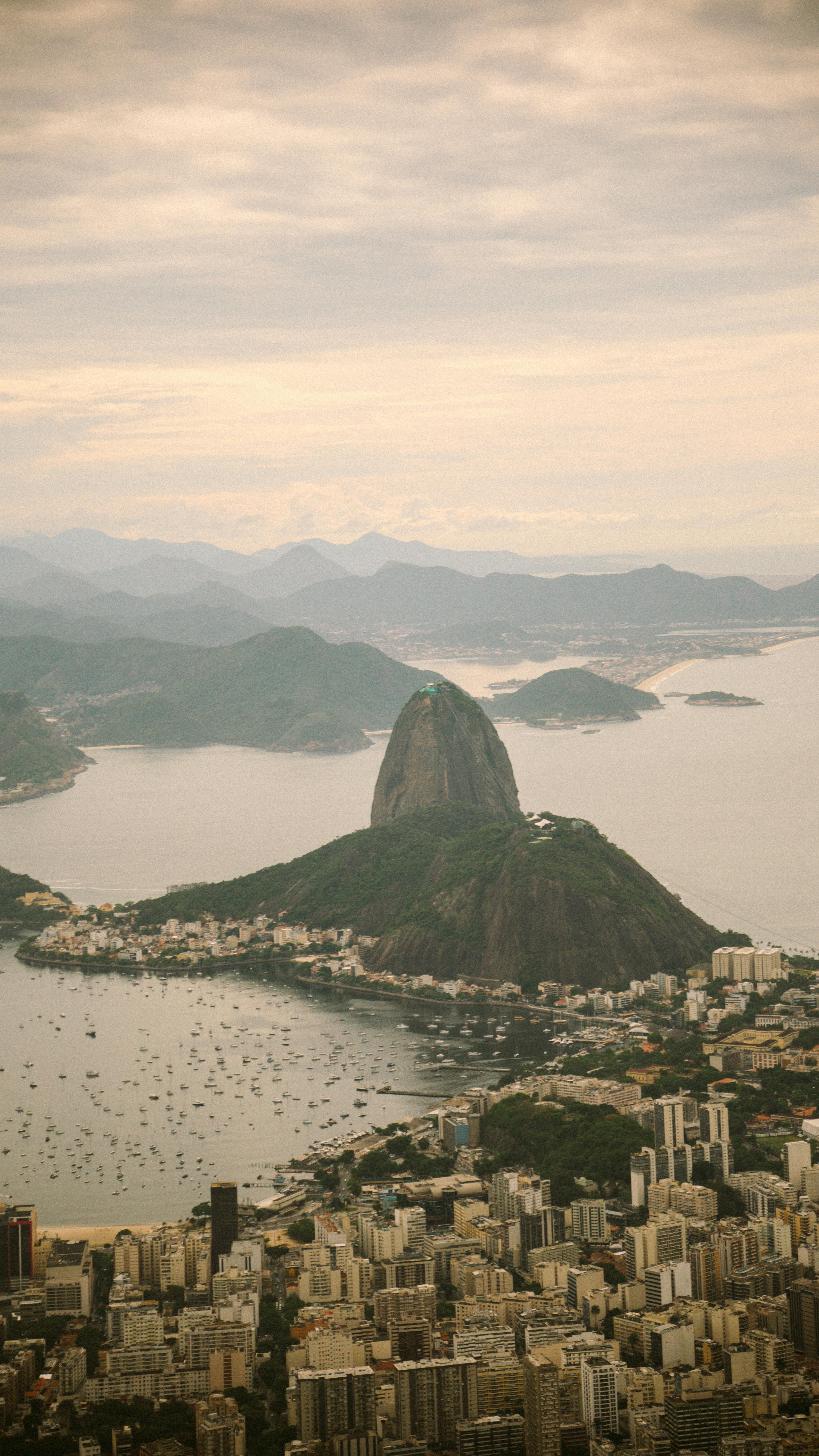 Aerial View of Sugarloaf Mountain in Rio de Janeiro · Free