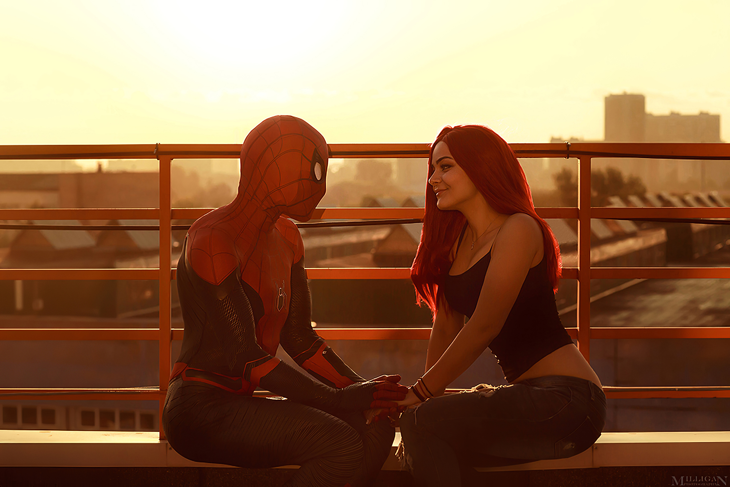 Spiderman And Girl Friend On Date Wallpaper, HD Superheroes Wallpaper, 4k Wallpaper, Image, Background, Photos and Picture
