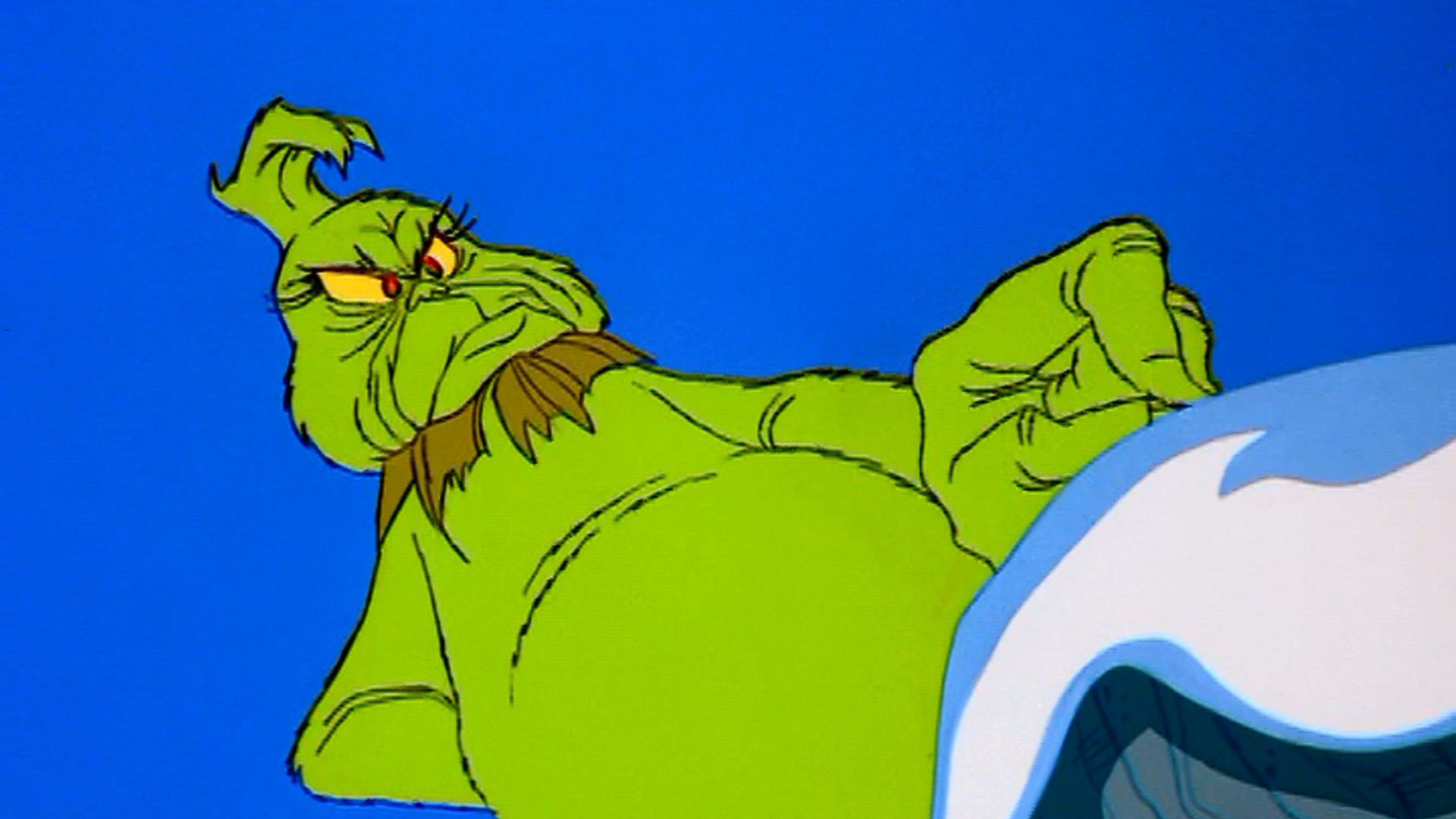 Grinch In Blue Background HD The Grinch Wallpaper